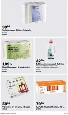 Biltema erbjudanden härliga oktober - Förhandsvisning av reklamblad från butik Biltema aktuell från 25/09/2026 | Sida: 29