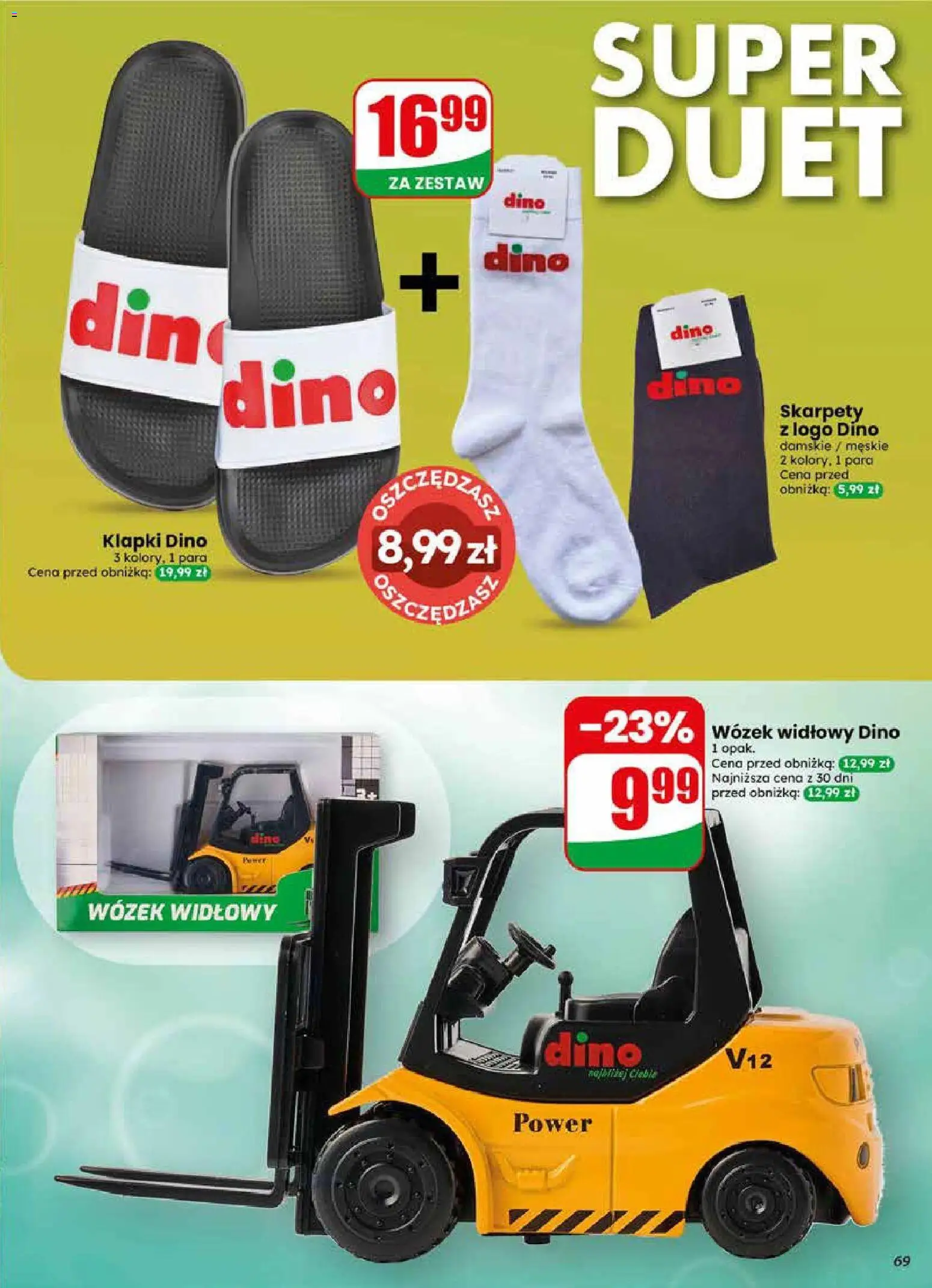 Dino gazetka od 17.06.2026 | Strona: 69 | Produkty: Skarpety, Klapki