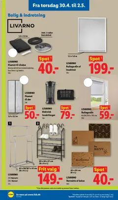 Lidl - Tilbudsavis gyldig fra 26.04.2026 | Side: 30 | Produkter: Dørmåtte, Tøjstativ