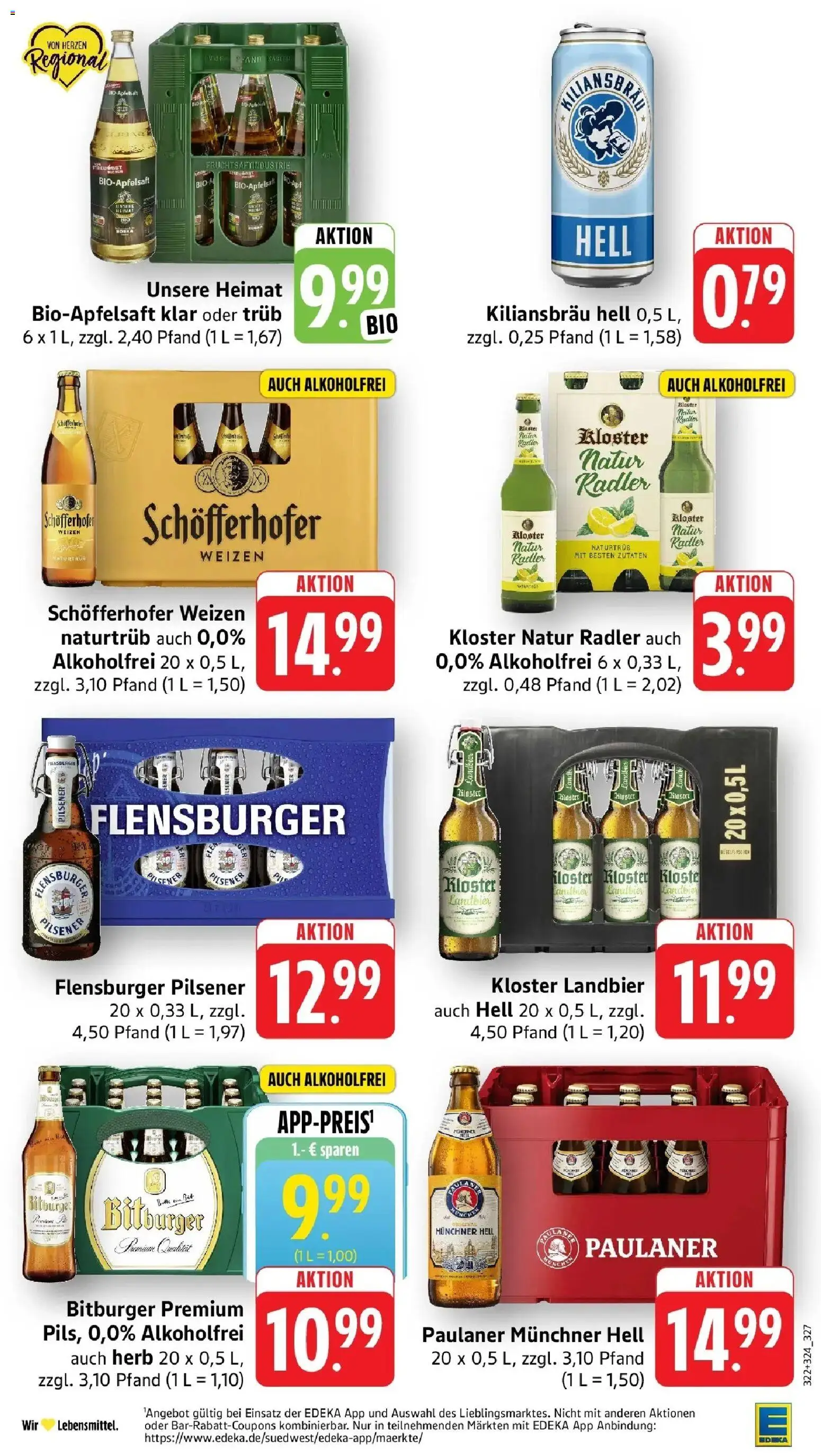 Edeka prospekt Aglasterhausen – gültig ab 29.06.2026 | Seite: 33 | Produkte: Bitburger, Flensburger, Radler, Paulaner