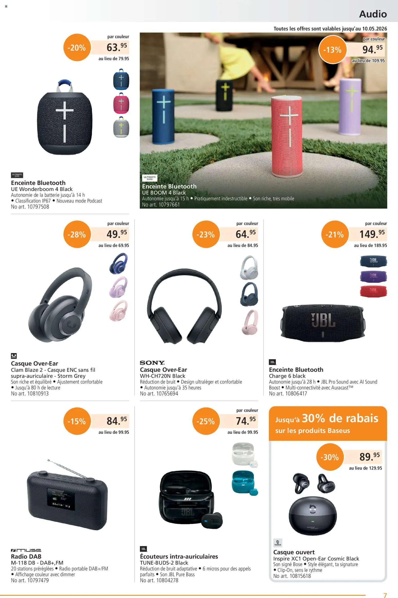 Fust aktionen FR – gültig ab 01.05.2026 | Seite: 7 | Produkte: Batterie, Audio, Radio