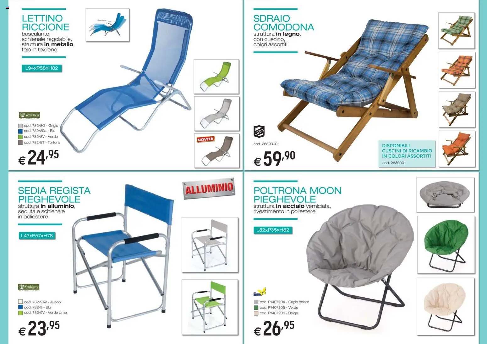 Volantino Brico OK del 05/03/2026 | Pagina: 17 | Prodotti: Lime, Alluminio, Poltrona, Sedia