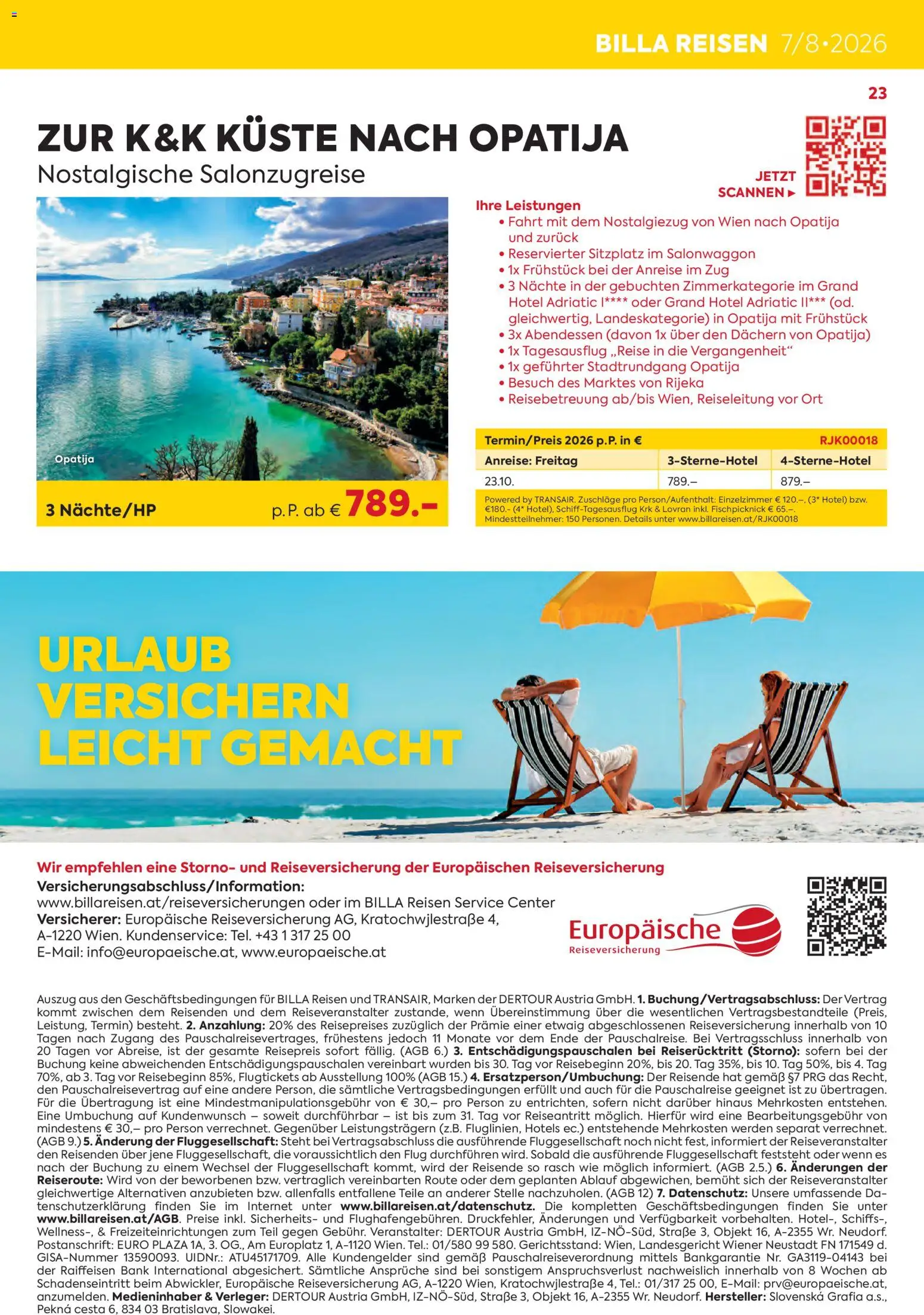Billa - Billa Reise Kreuzfahrten Rundreise Erlebnisreisen gültig ab 01.07.2026 | Seite: 23