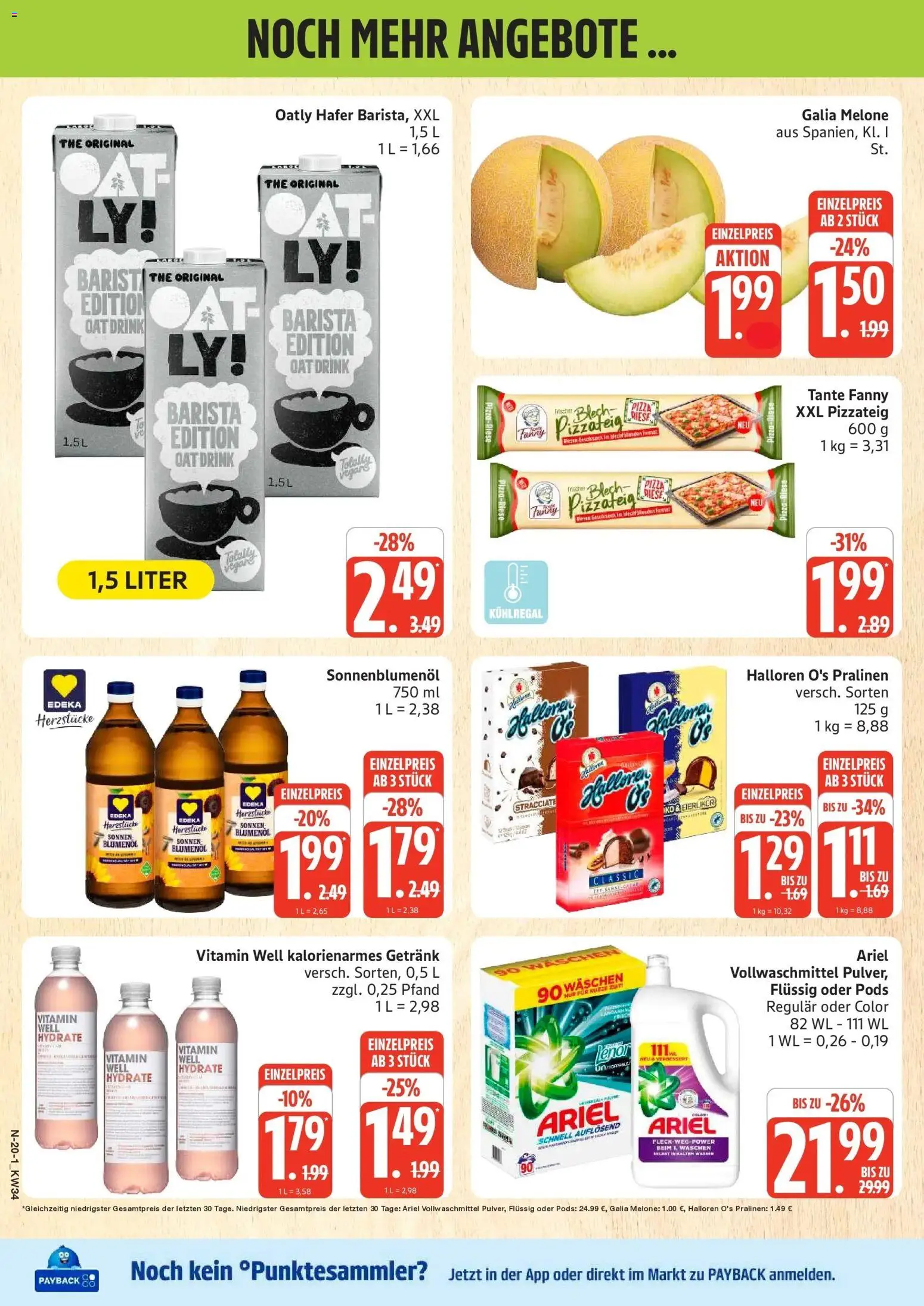 Marktkauf Prospekt Cuxhaven (ab 17.08.2026) » Angebote online | Seite: 20 | Produkte: Ariel, Sonnenblumenol, Oatly, Melone