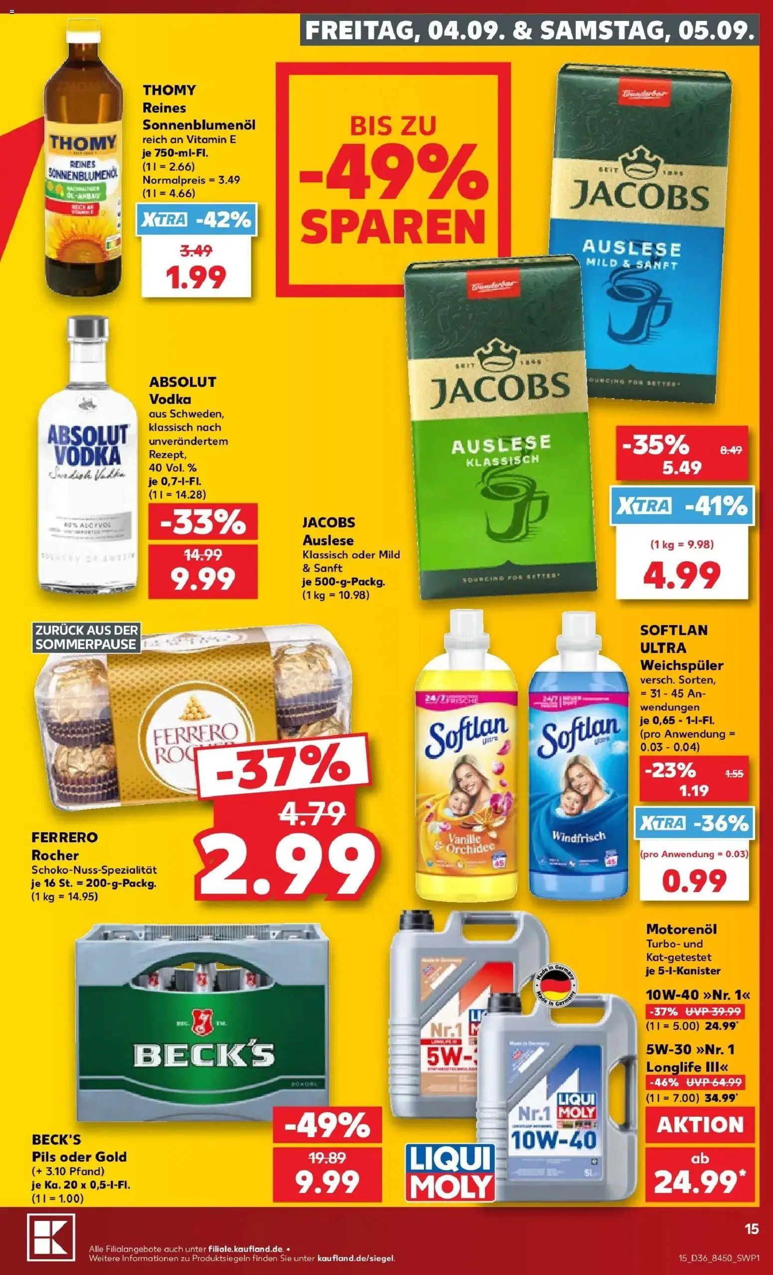 Prospekt Kaufland ab 31.08.2026 » Angebote Online zum Blättern | Seite: 24 | Produkte: Orchidee, Sonnenblumenol, Weichspüler, Vodka