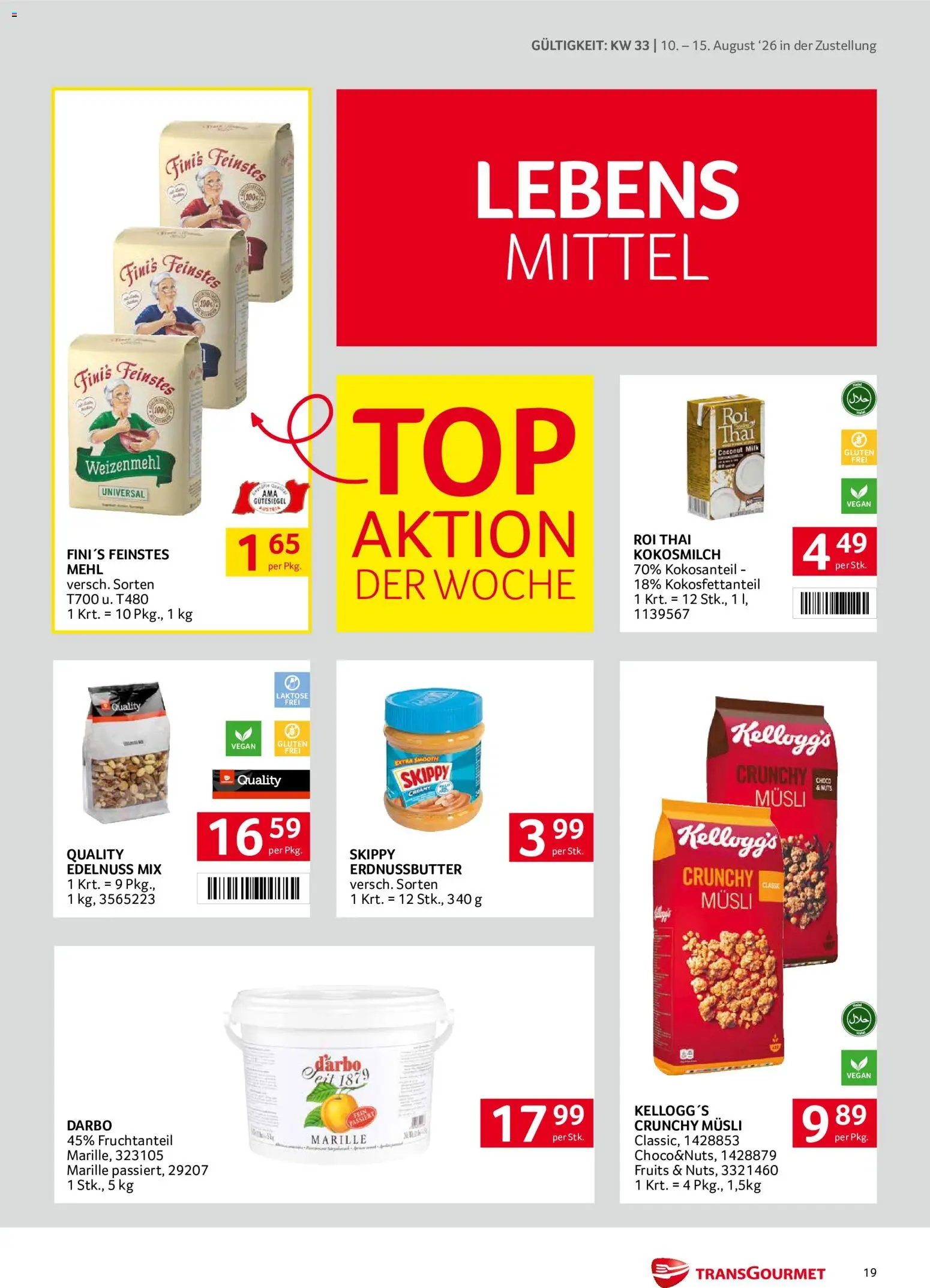 Transgourmet Zustellaktion gültig ab 10.08.2026 | Seite: 19