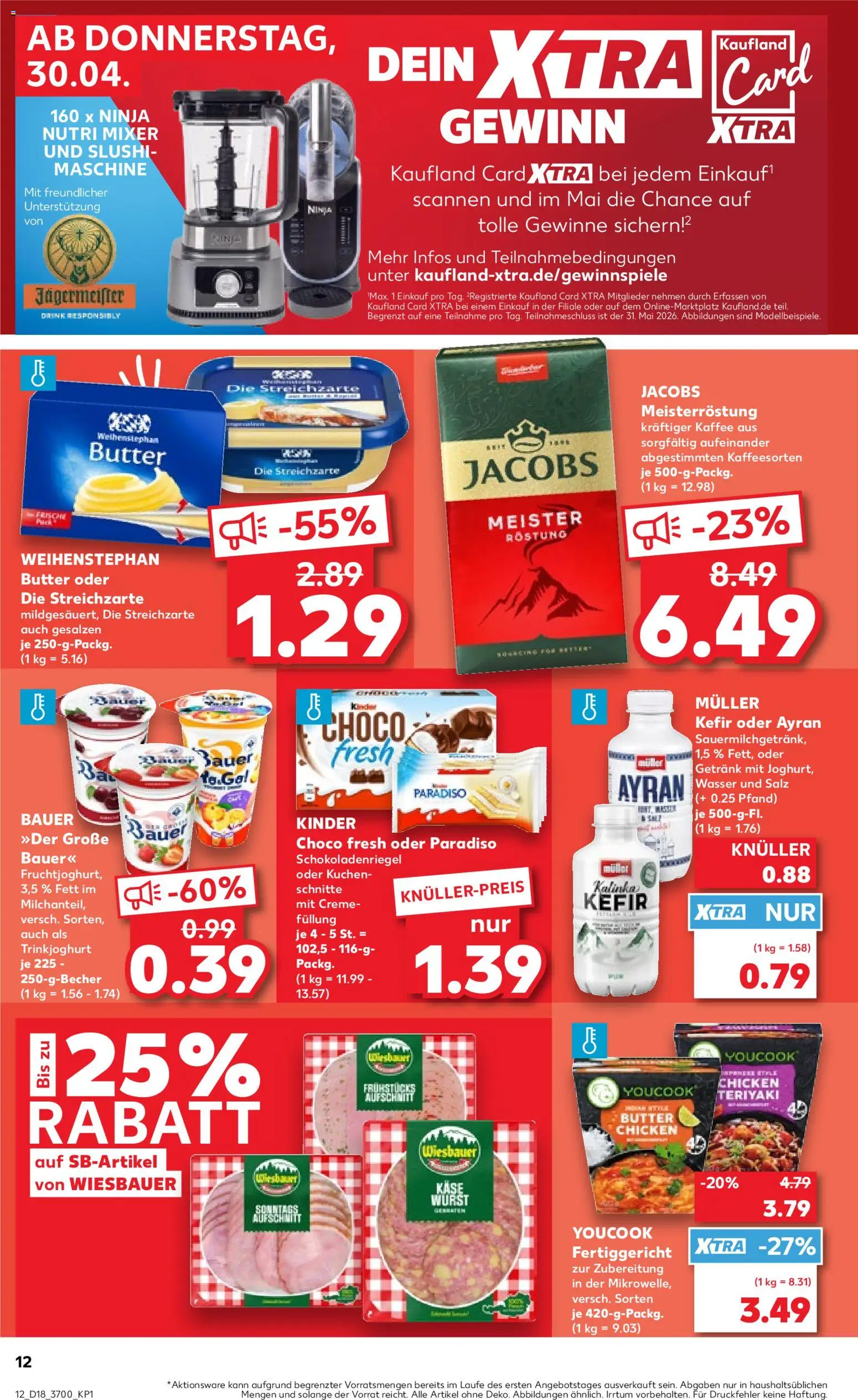 Kaufland Prospekt Rostock	 – gültig ab 30.04.2026 | Seite: 12 | Produkte: Mixer, Kefir, Salz, Wurst