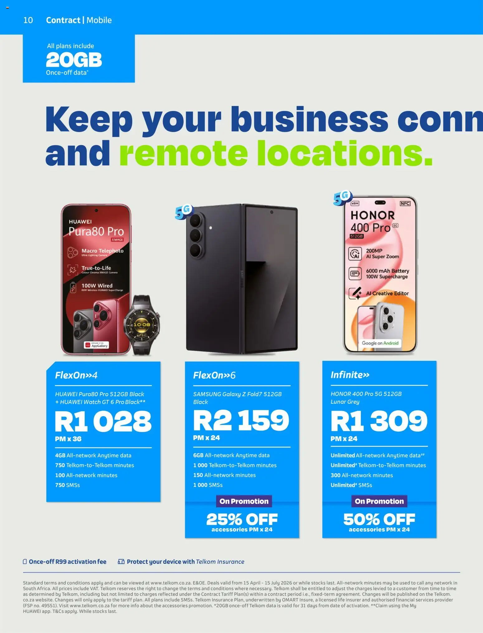 New Telkom catalogue – valid from 15.04.2026 | Page: 10 | Products: Watch, Camera, Battery, Remote