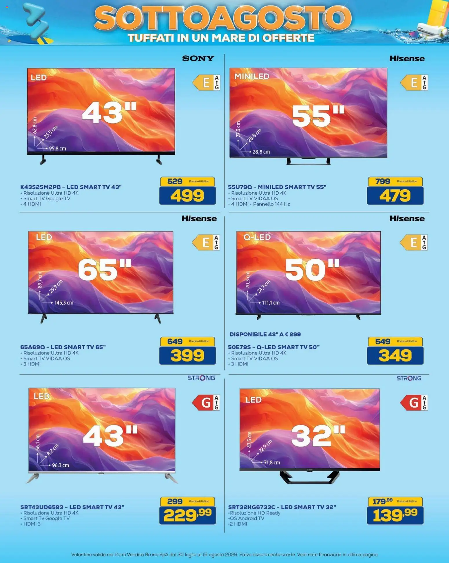 Volantino BRUNO del 30/07/2026 | Pagina: 7 | Prodotti: smart TV, TV