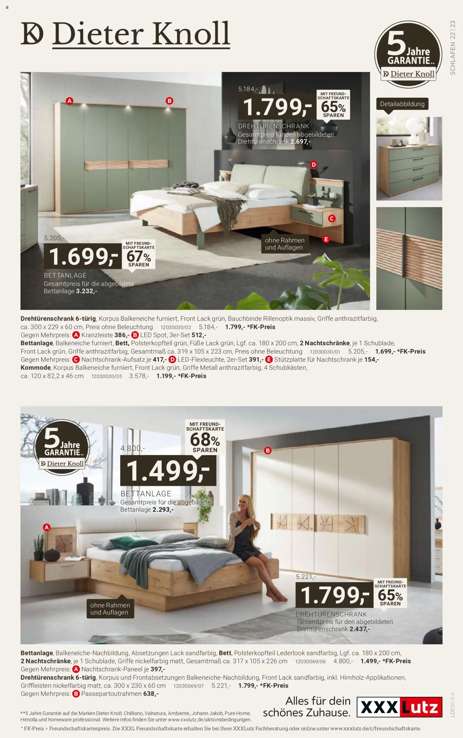 XXXLutz Dieter Knoll Spezial – gültig ab 17.10.2026 | Seite: 23 | Produkte: Bett, Drehtürenschrank