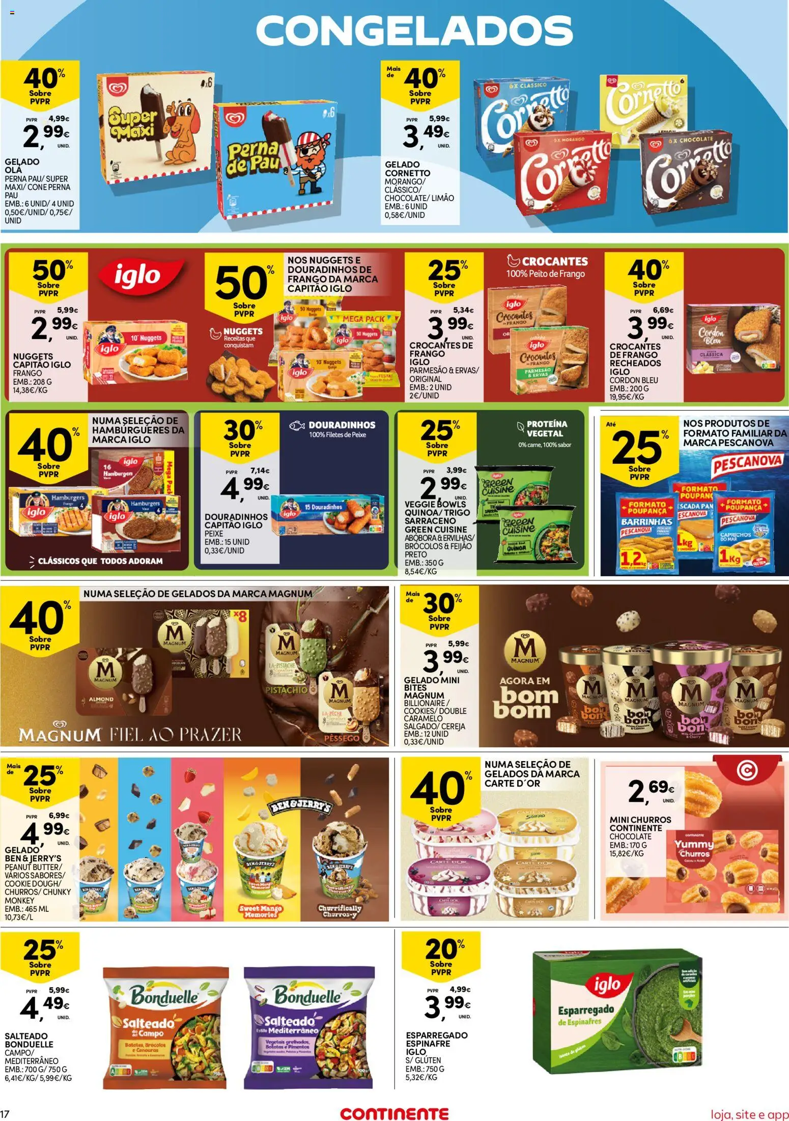 Continente folheto Bom Dia │ válido de 06/10/2026 | Página: 17 | Produtos: Gelado, Chocolate, Abóbora, Peixe