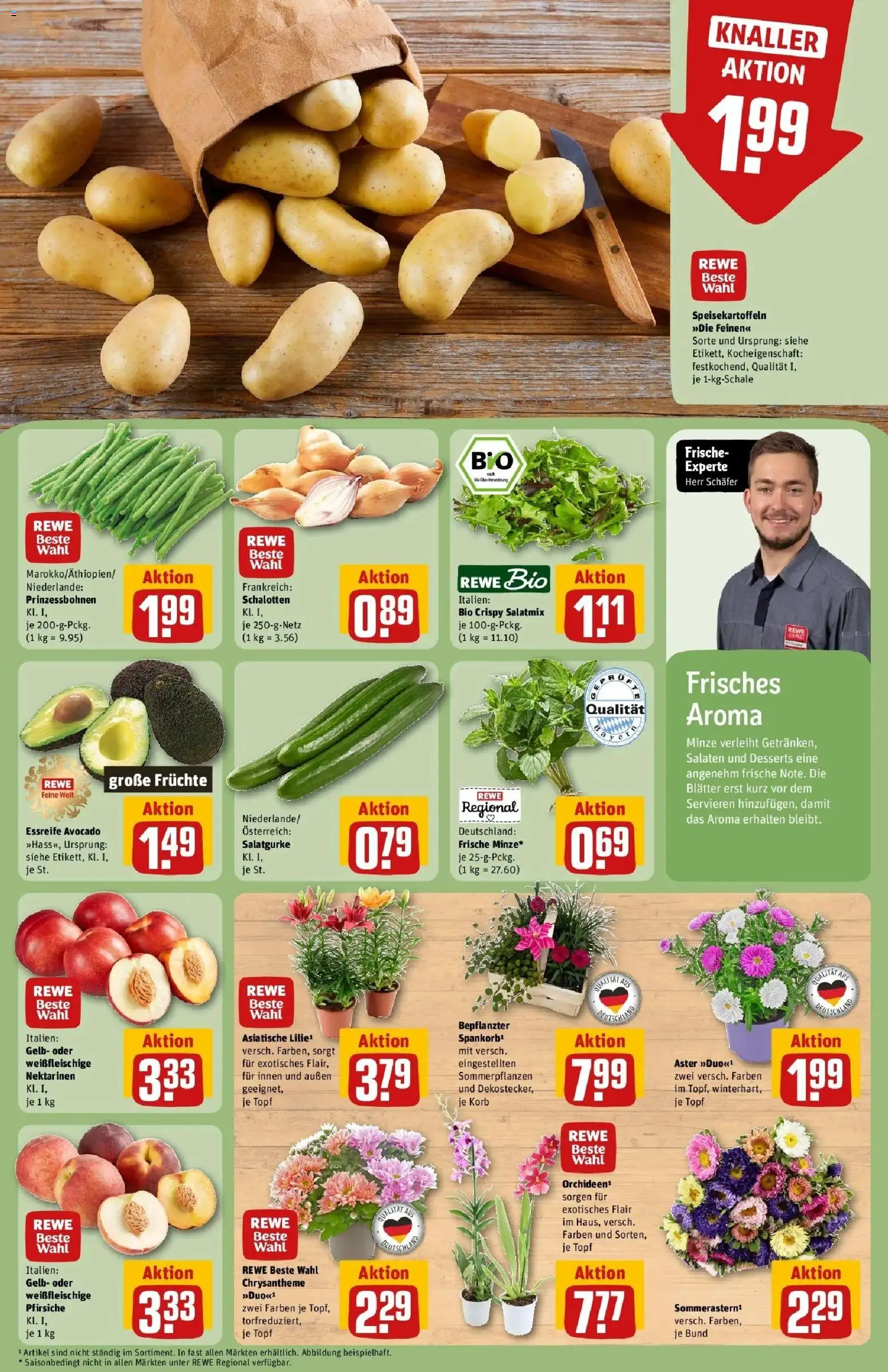 REWE Prospekt ab 03.08.2026 zum Blättern » Angebote | Seite: 7 | Produkte: Nektarinen, Korb, Avocado