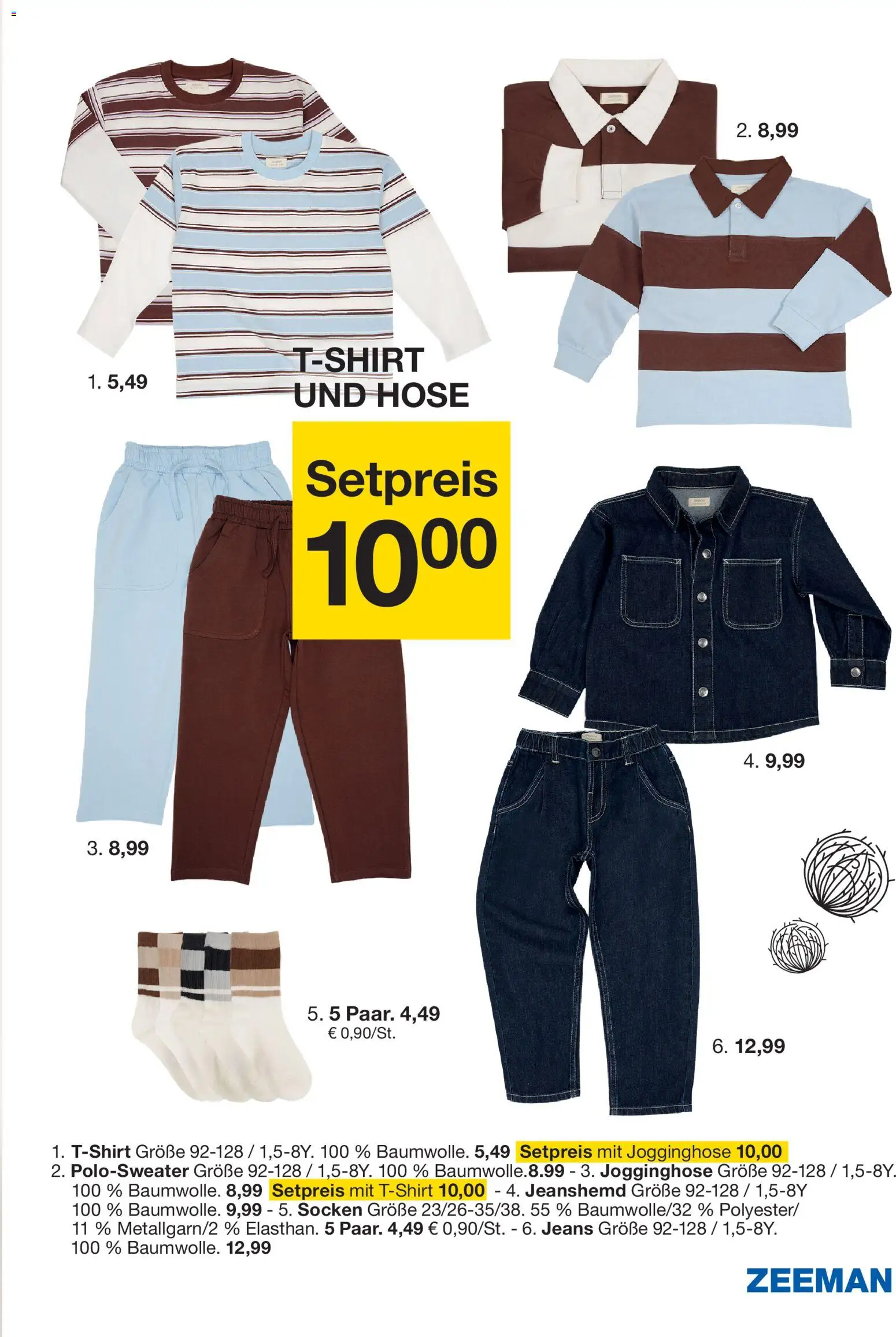 Zeeman Prospekt – gültig ab 08.08.2026 | Seite: 15 | Produkte: Jogginghose, Jeanshemd, Hose, Jeans