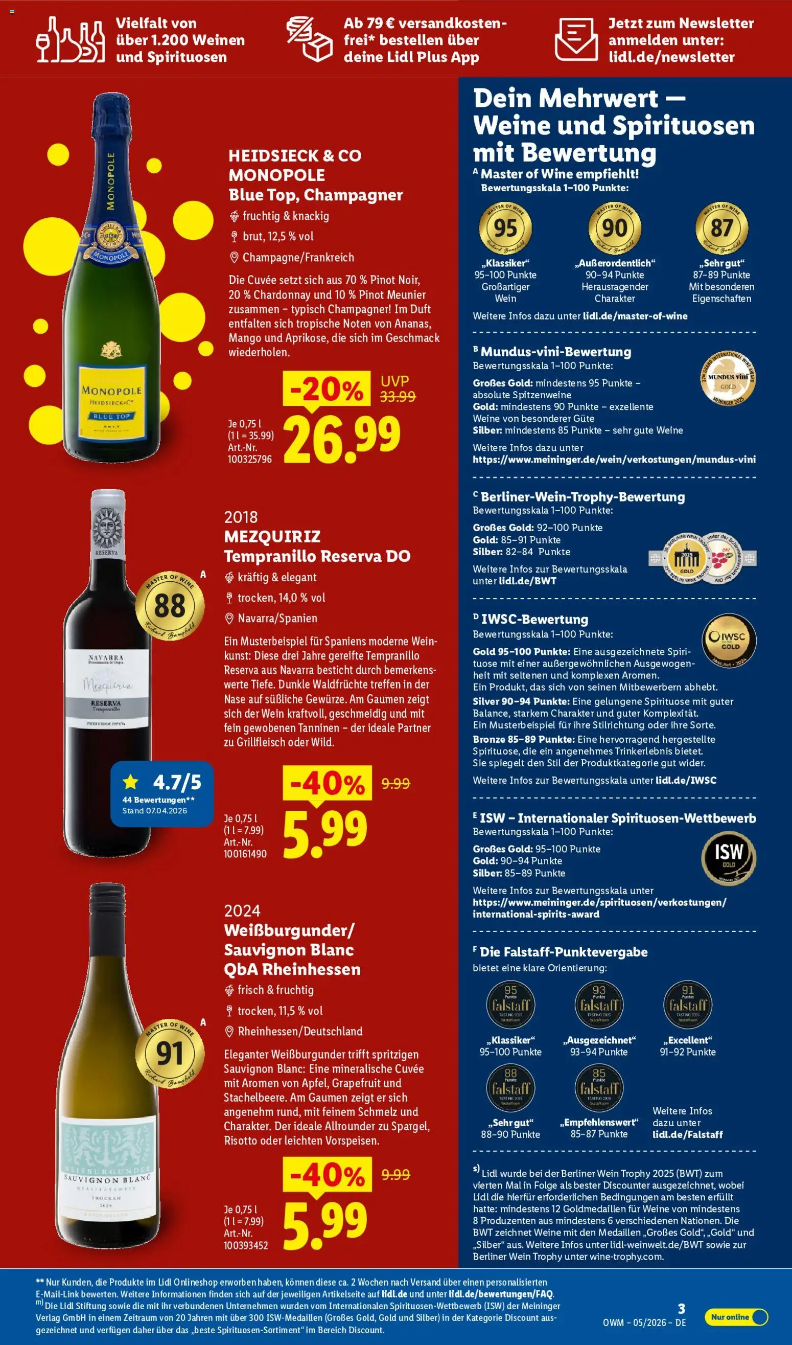 Lidl Německo leták - Wein & Spirituosen od 01.05.2026 | Strana: 3 | Produkty: Mango