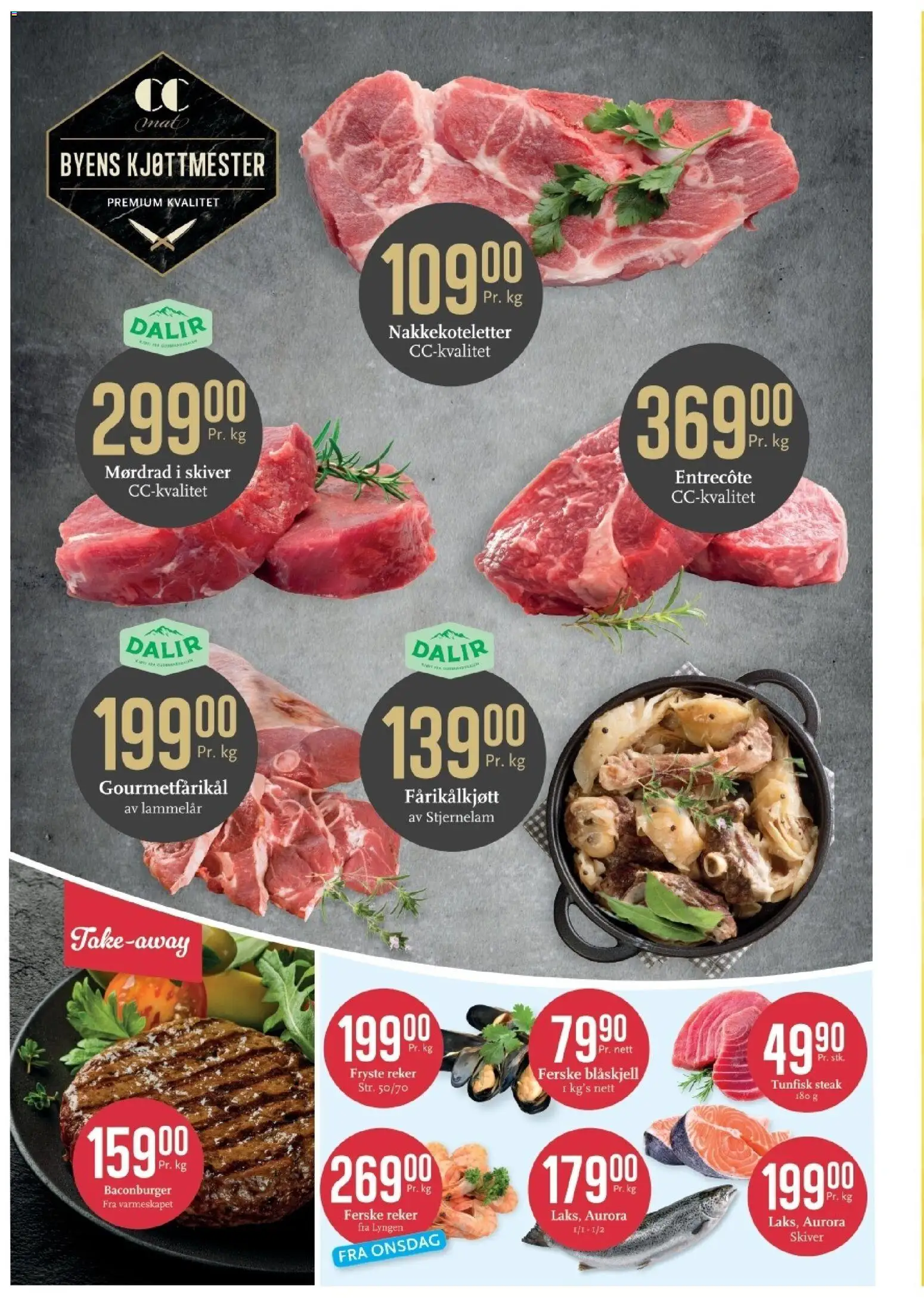 {H1} | Side: 10 | Produkter: Ferske reker, Entrecote, 1, Reker