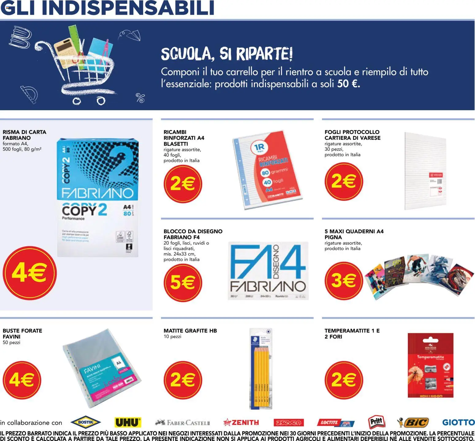 Volantino Esselunga S del 24/08/2026 | Pagina: 2 | Prodotti: Temperamatite, Carrello, Basso, Blocco da disegno