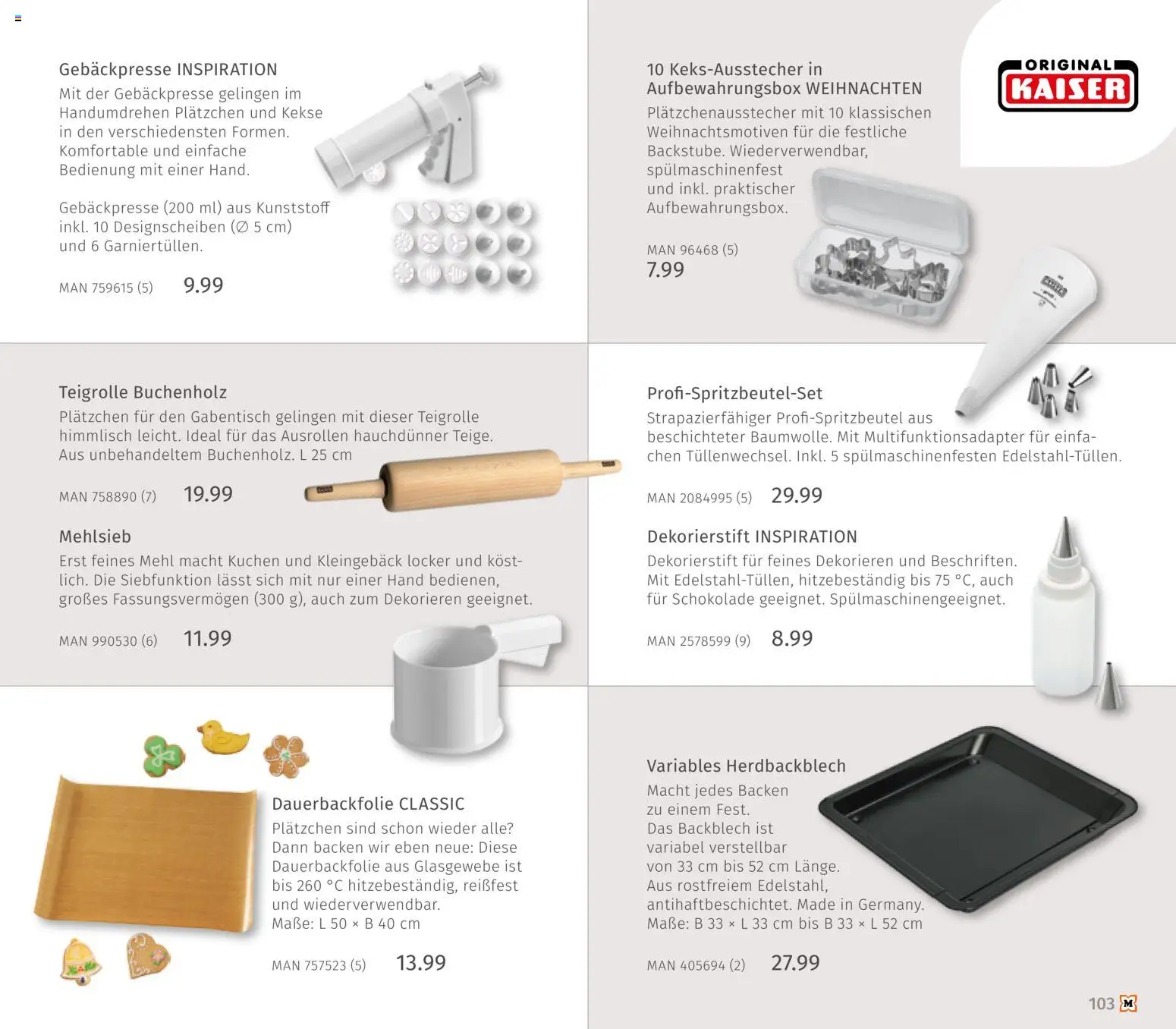 Müller Haushaltskatalog – gültig ab 01.10.2026 | Seite: 103 | Produkte: Mehl, Schokolade, Kuchen, Kekse