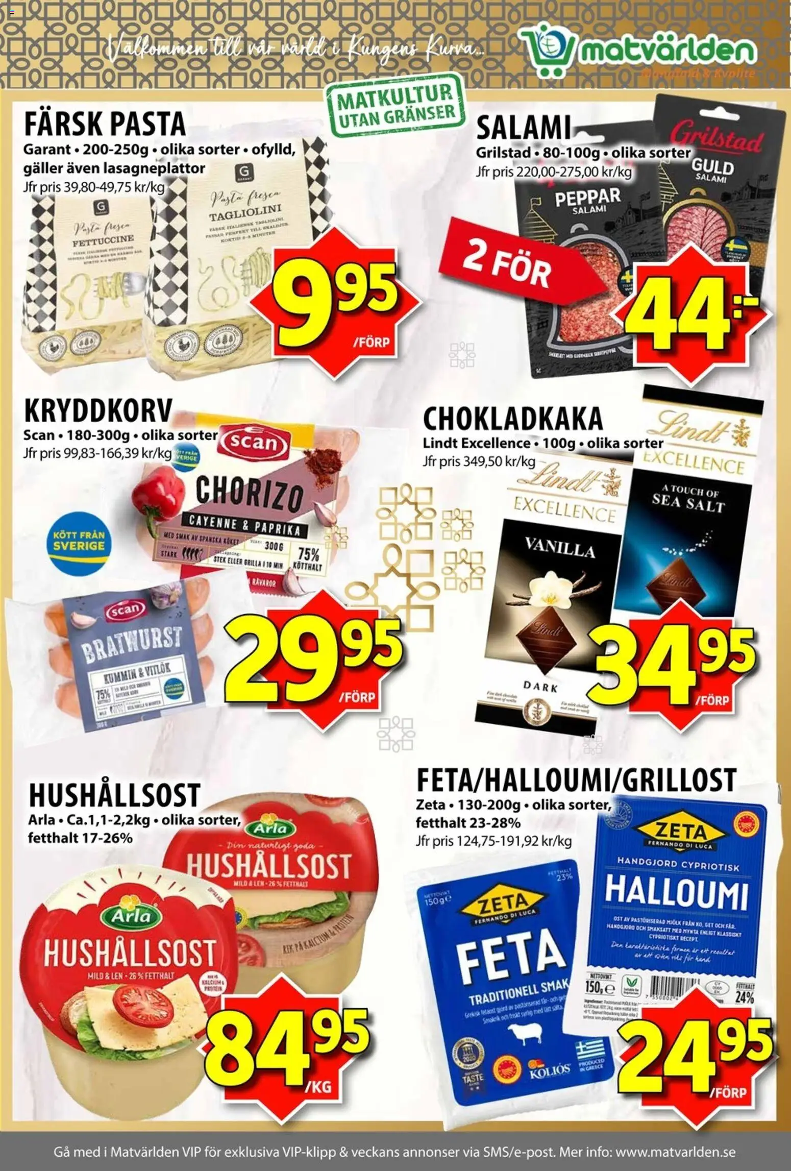 Matvärlden reklamblad aktuell från 31/08/2026 | Sida: 6 | Produkter: Hushållsost, Peppar, Ost, Chorizo