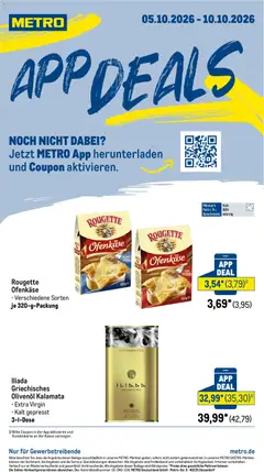 Metro App Deals ab 05.10.2026 gültig