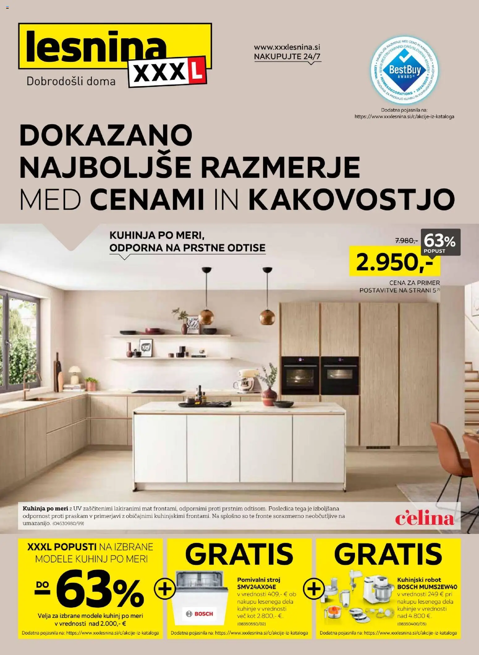 Novi XXXL Lesnina katalog ponudbe – veljaven od 18.08.2026 | Stran: 1 | Izdelki: Med, Pomivalni stroj, Robot, Kuhinja