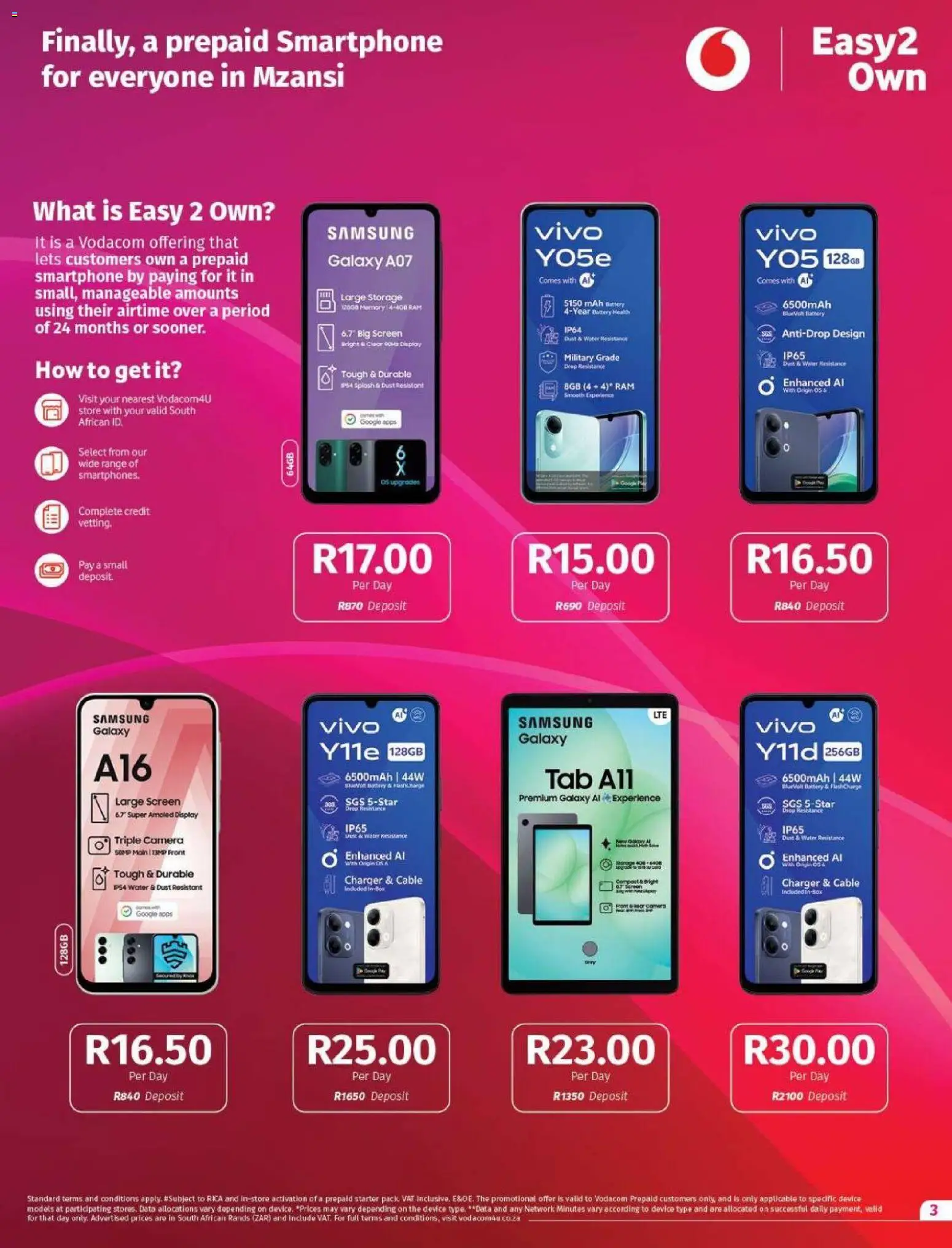 New Vodacom catalogue – valid from 01/10/2026 | Page: 3 | Products: Data, Camera, Cable, Battery