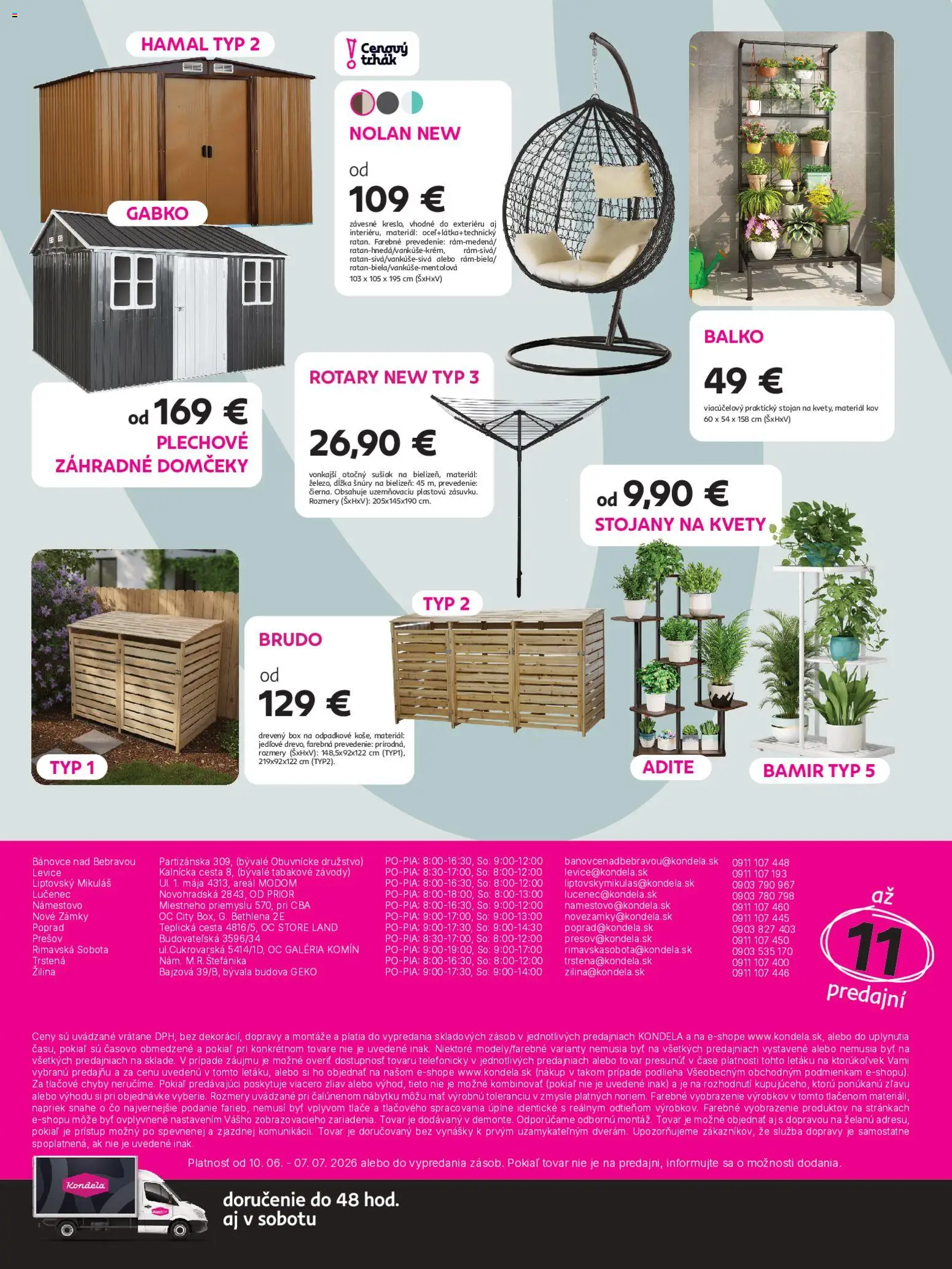 Nové Kondela akcie – leták je platný od 10.06.2026 | Strana: 8 | Produkty: Kvety
