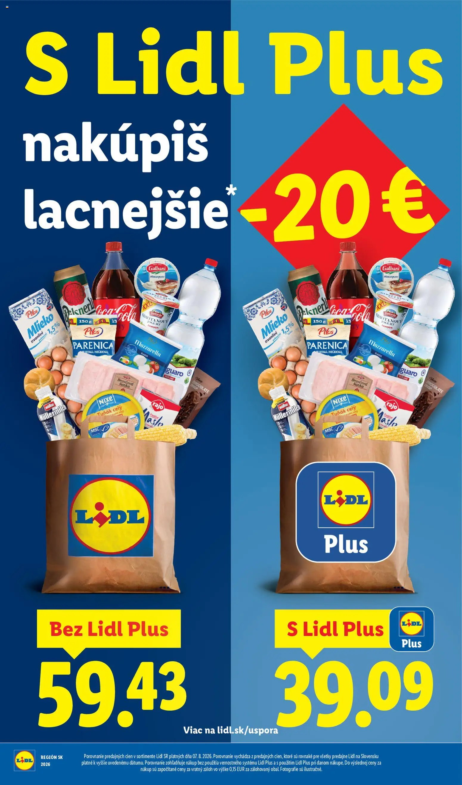 Nové Lidl akcie – leták je platný od 17.08.2026 | Strana: 2 | Produkty: Jogurt, Rajec, Pramenitá voda, Mascarpone