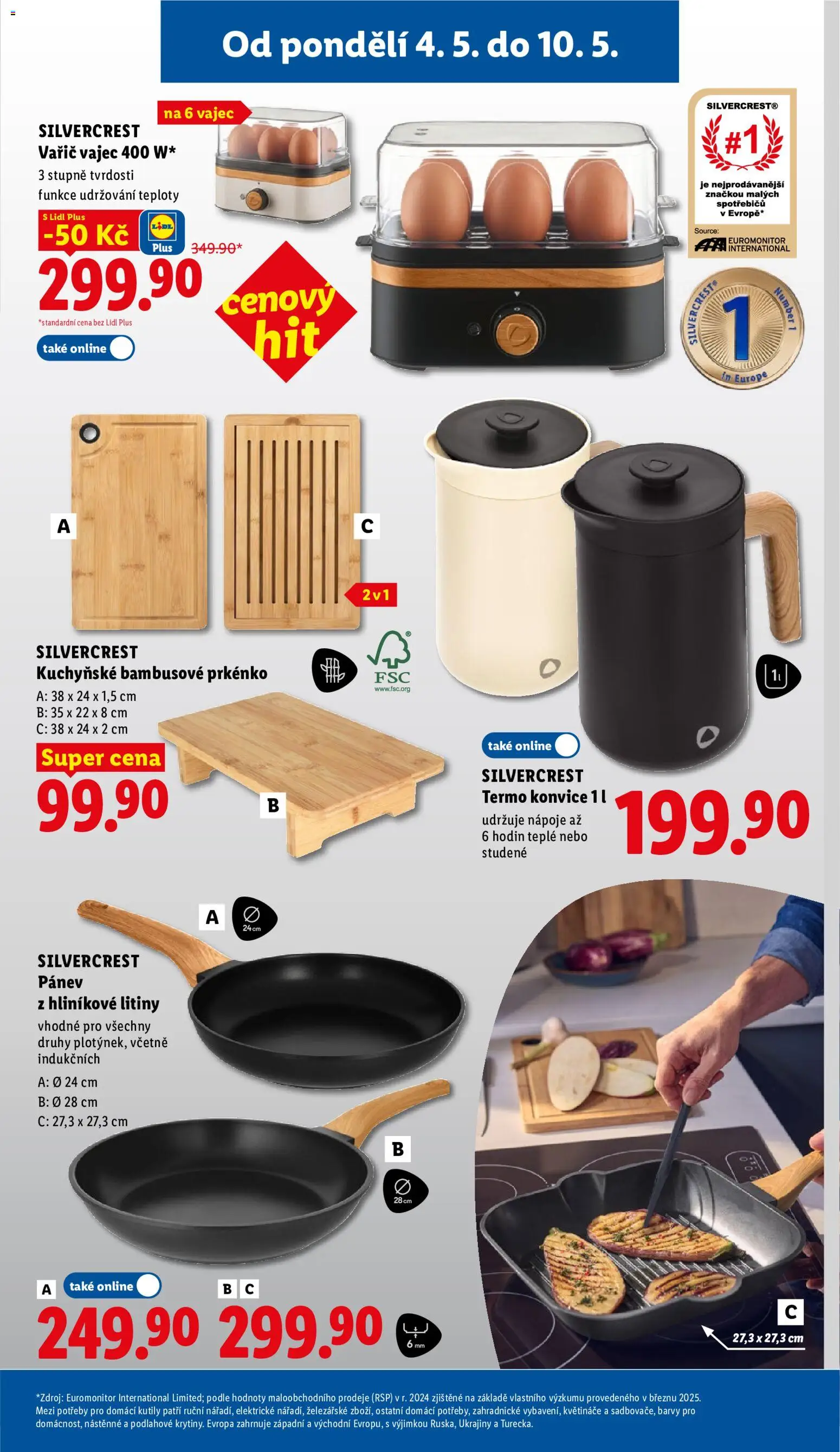 Lidl leták - Spotřební zboží od 04.05.2026 | Strana: 3 | Produkty: Vařič vajec, Konvice, Prkénko, Barvy