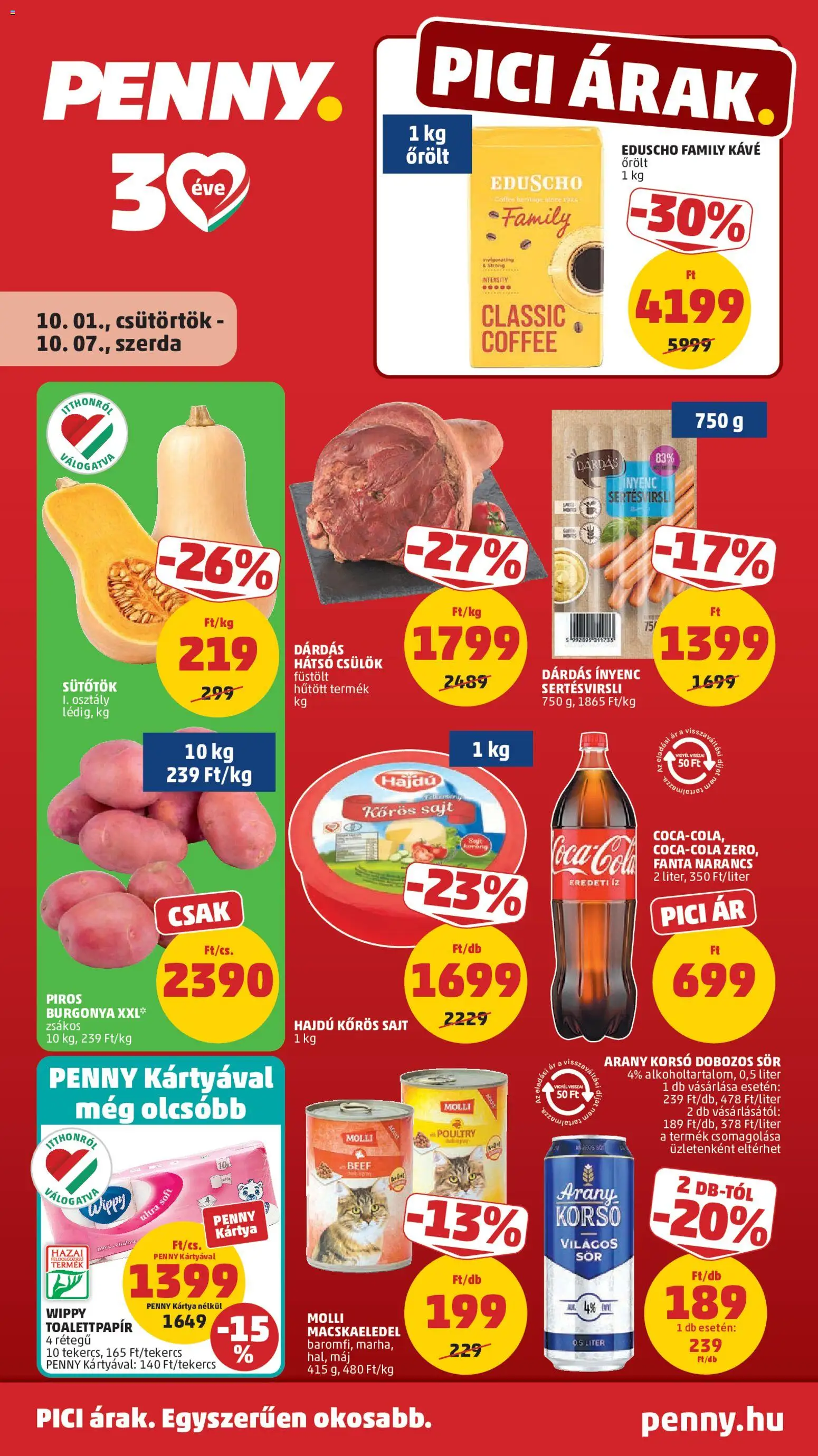 PENNY akciós ujság - amely érvényes a következő dátumtól: 2026.10.01. | Oldal: 1