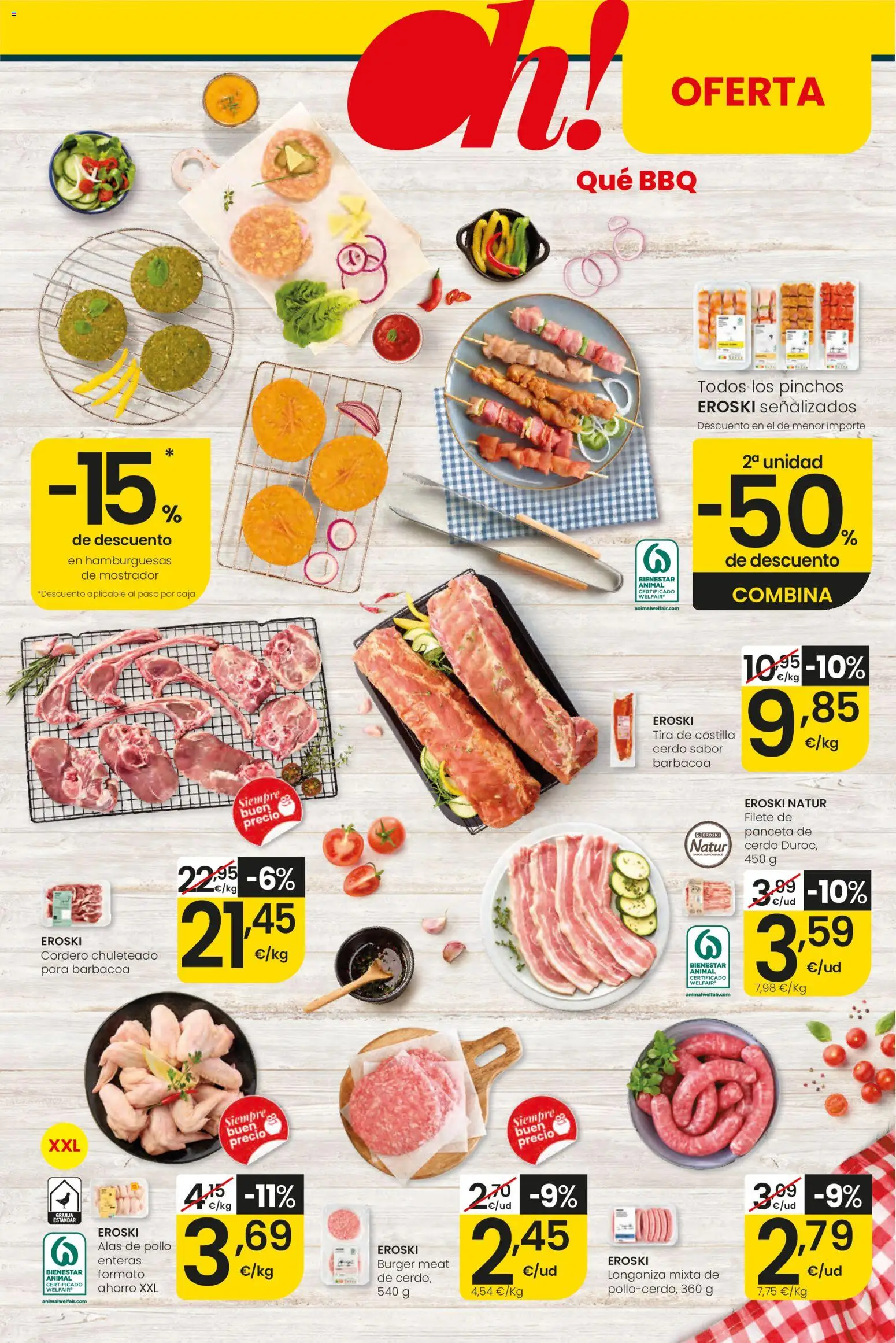 Eroski Ofertones de verano Center │ válido desde el 11.06.2026 | Página: 9 | Productos: Longaniza, Barbacoa, Φίλτρο καφέ, Filete