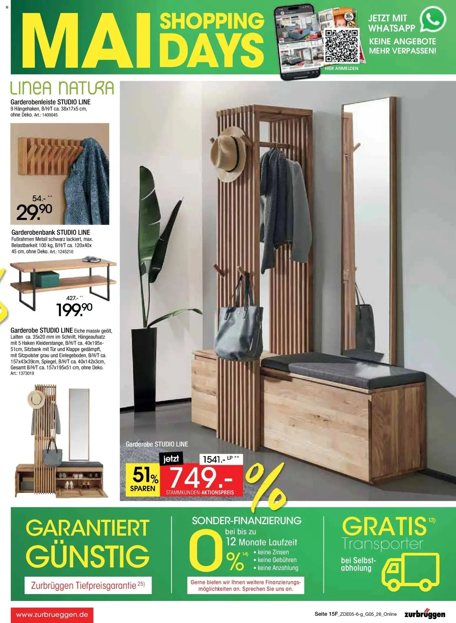 Zurbrüggen MaiDays Shopping – gültig ab 08.05.2026 | Seite: 39 | Produkte: Sitzbank, Tür