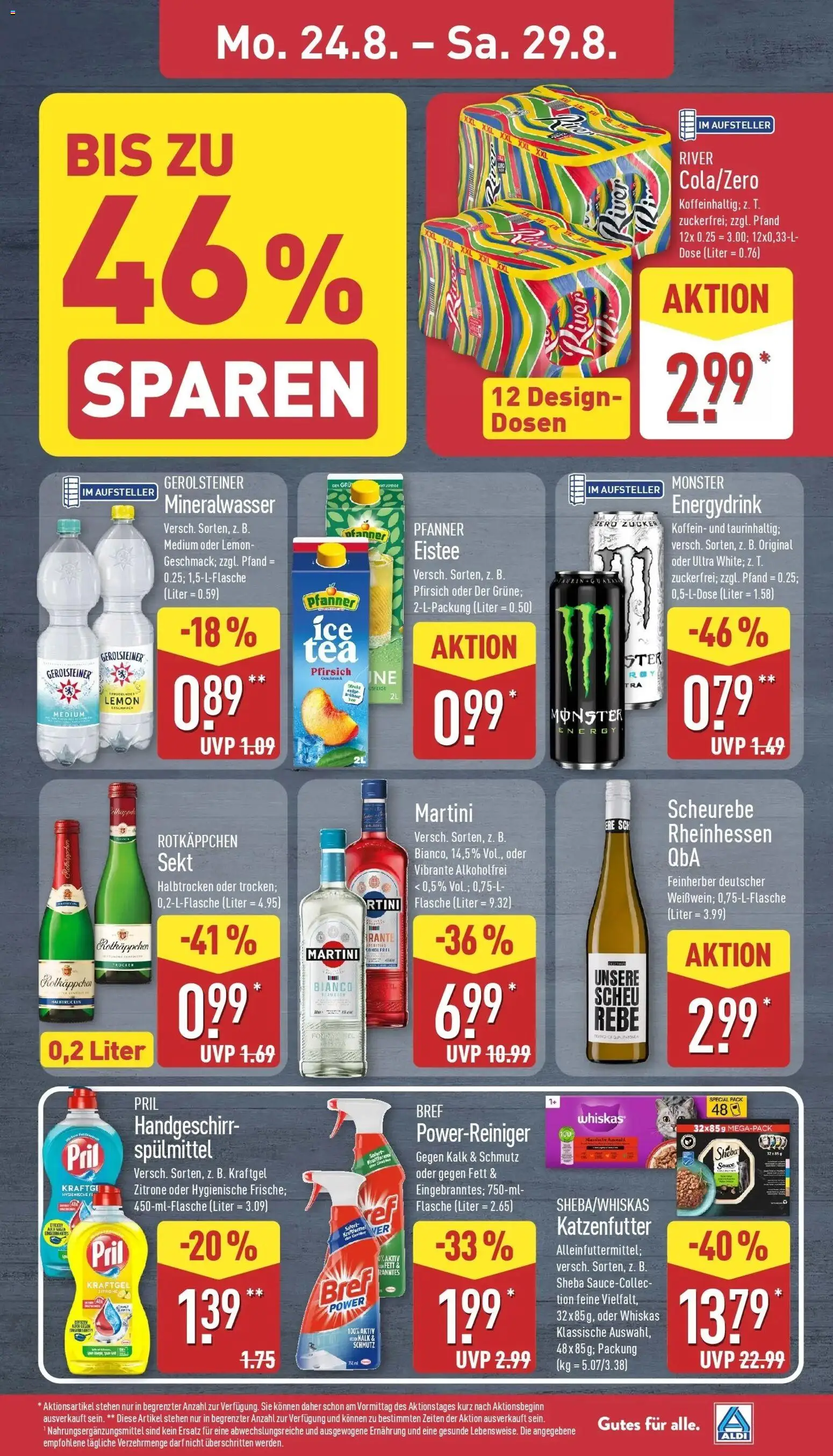 Aldi Aktueller Prospekt (ab 24.08.2026) » Angebote Online | Seite: 9 | Produkte: Rotkappchen sekt, Energy, Zitrone, Pril