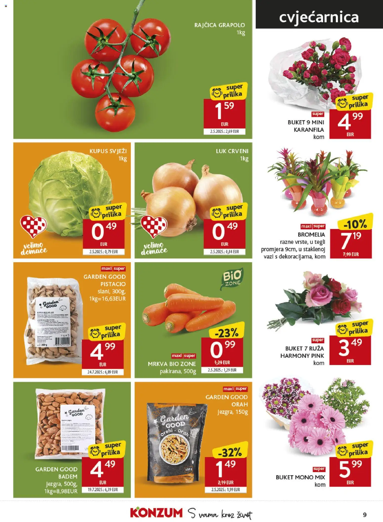 Konzum HR akciós ujság - amely érvényes a következő dátumtól: 2026.09.02. | Oldal: 9 | Termékek: Bromélia