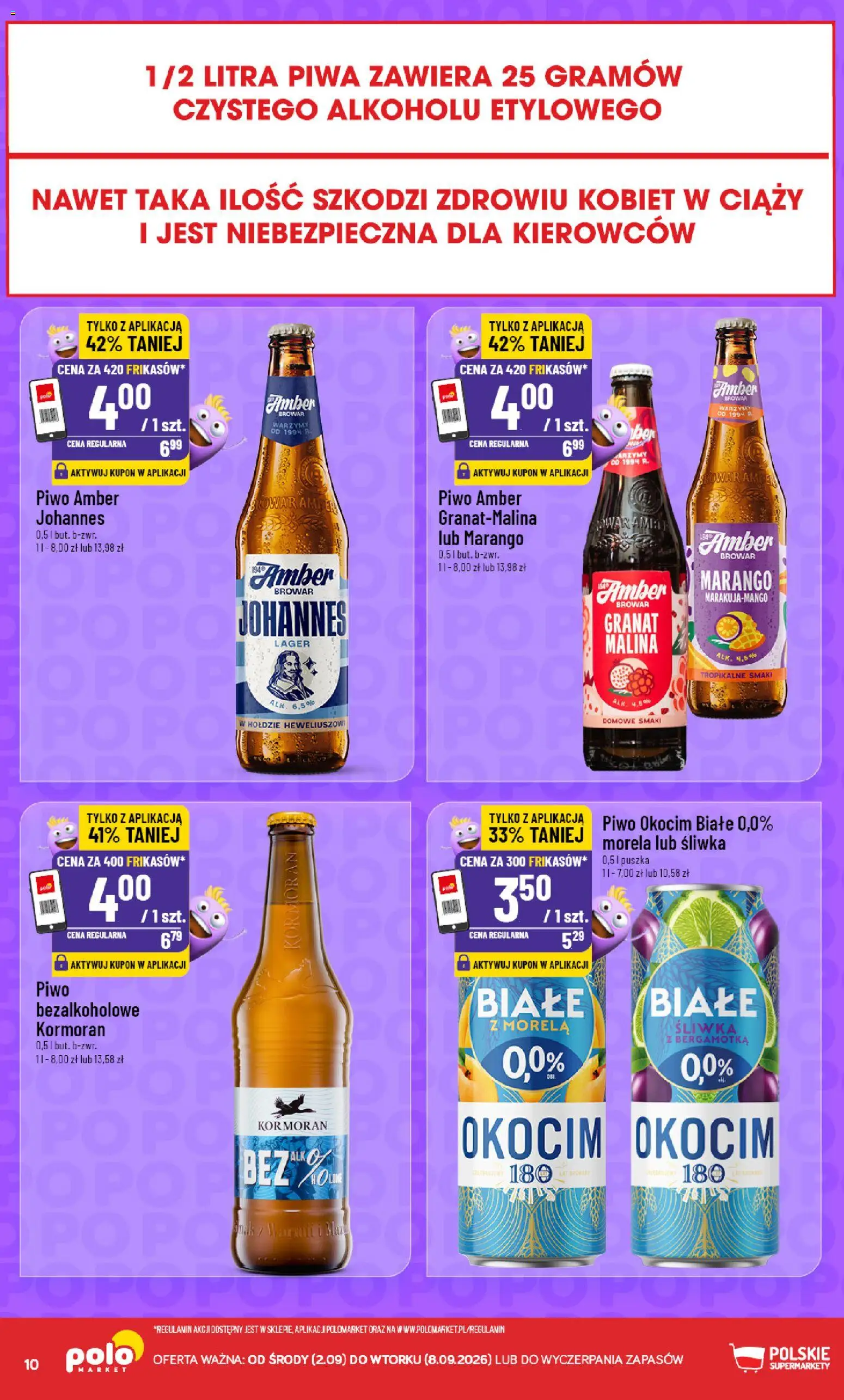 POLOmarket gazetka - Frikasowe Hity od 02.09.2026 | Strona: 10 | Produkty: Mak, Malina, Piwo bezalkoholowe, Piwo