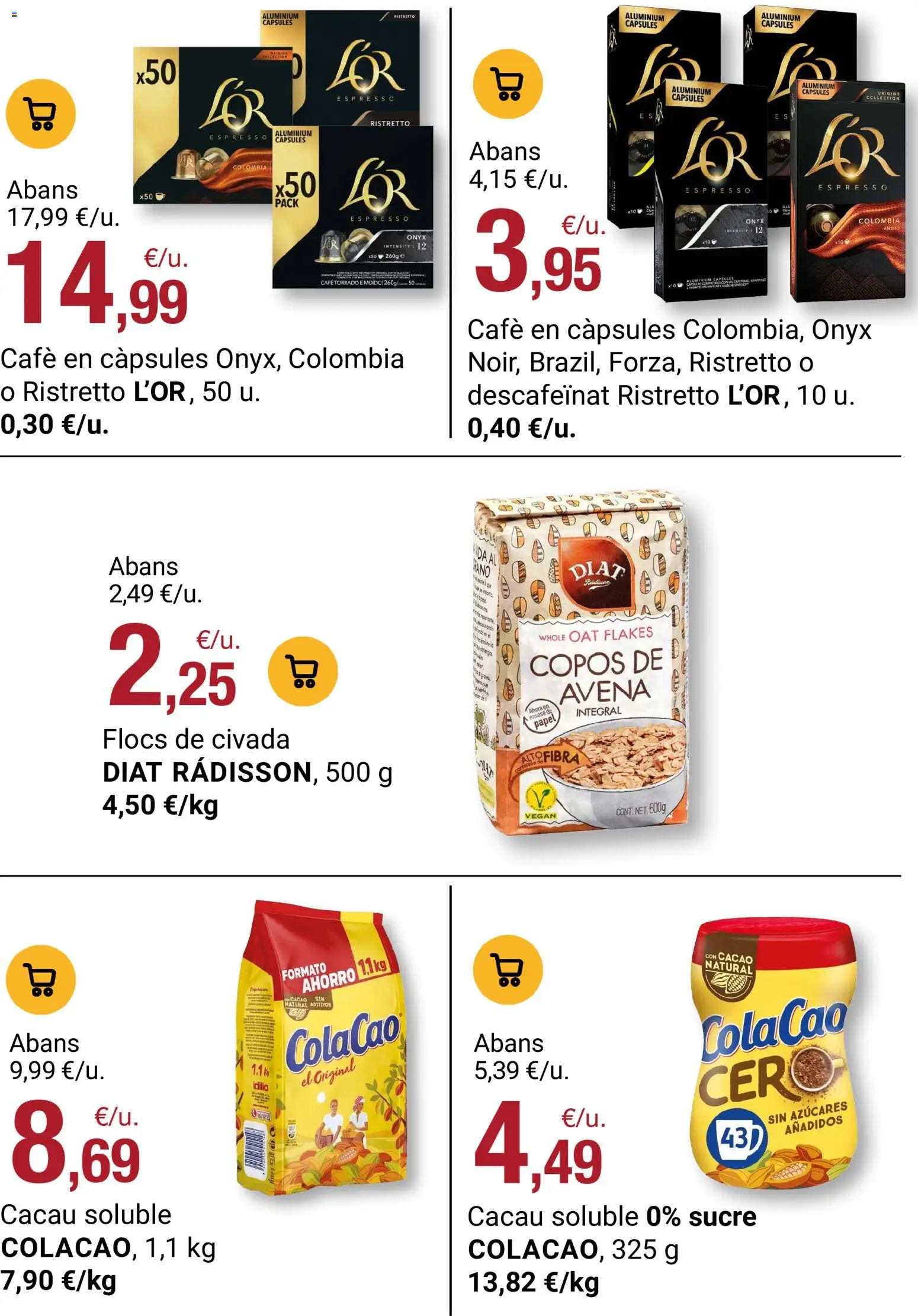 Bonpreu folleto │ válido desde el 05.05.2026 | Página: 69 | Productos: Café, Copos, Φρυγανιές σικάλεως, Baño