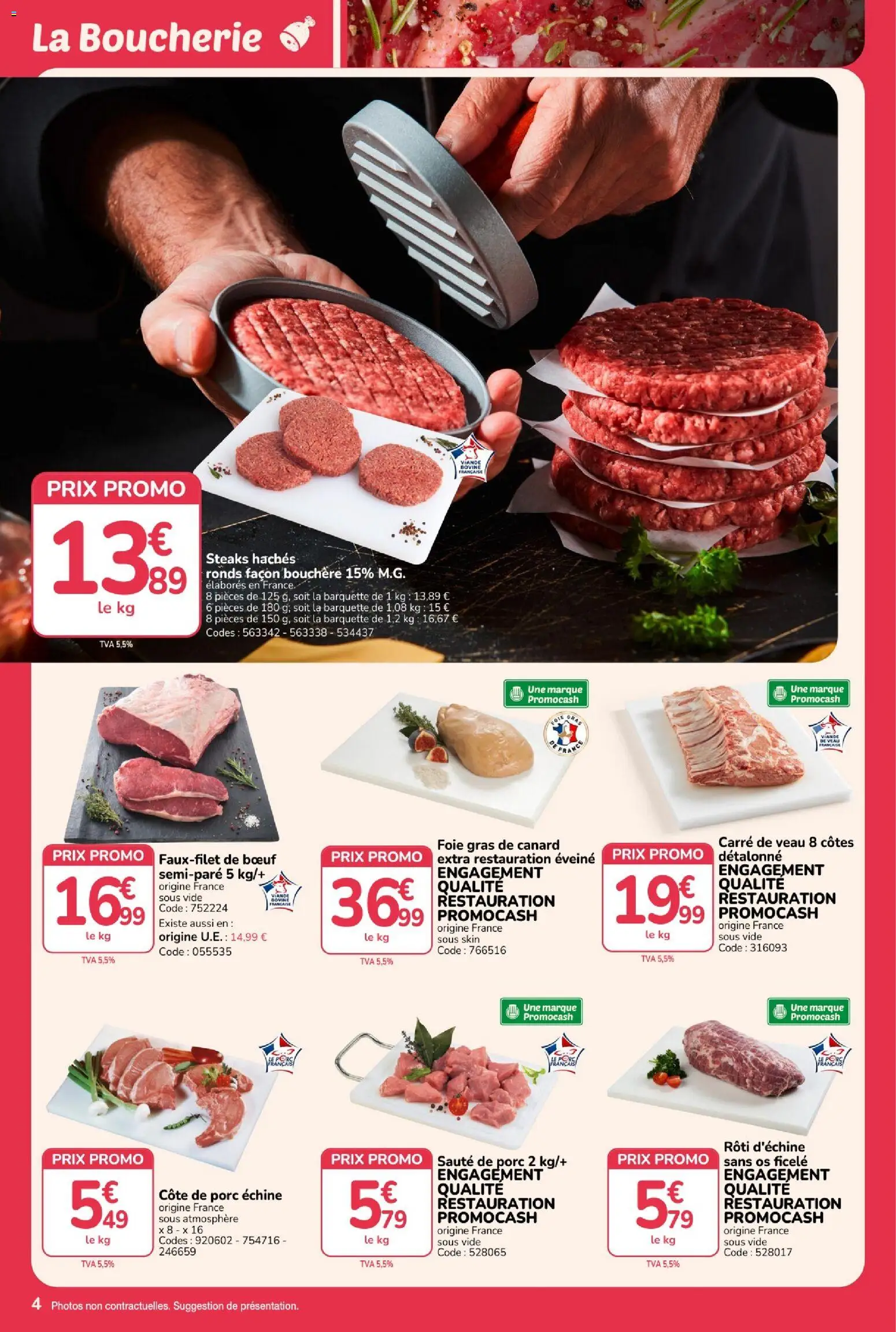 {H1} | Page: 4 | Produits: Canard, Foie gras, Sauté de porc, Porc