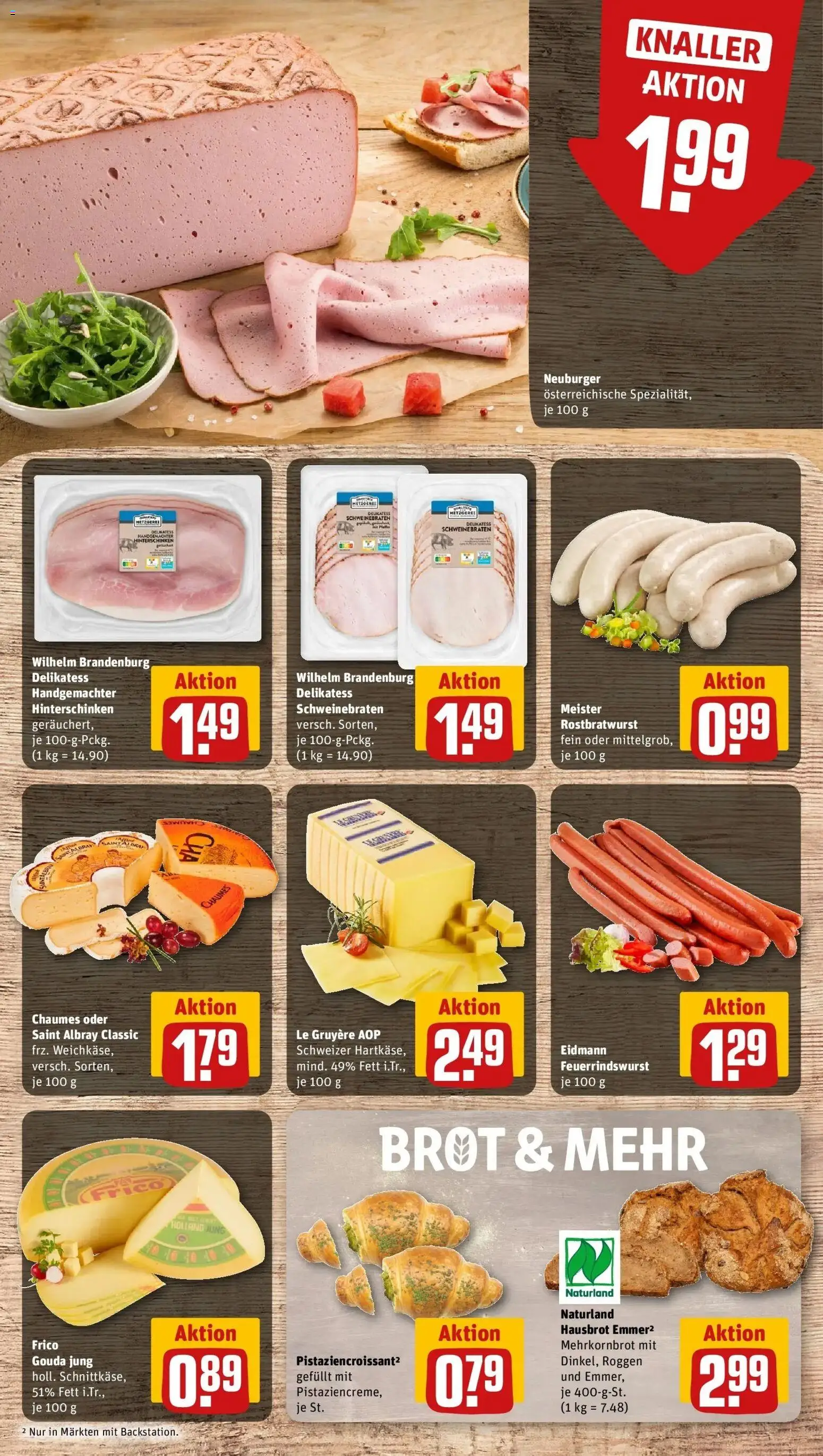 Rewe Prospekt Frankfurt / Höchst – gültig ab 08.06.2026 | Seite: 9 | Produkte: Gouda, Croissant, Brot