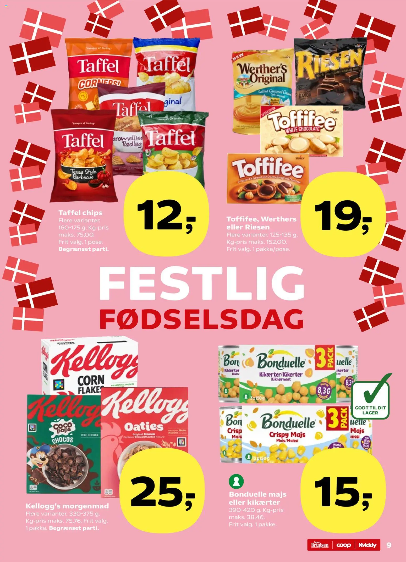 Super Brugsen tilbudsavis – gyldig fra 08.05.2026 | Side: 11 | Produkter: Chips, Rødløg, Majs, Kikærter