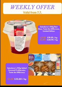 Preview of Sainsbury's - Offers valid from 07/07/2026 | Page: 5 | Products: Pot, Chocolate, Cream, Strawberry
