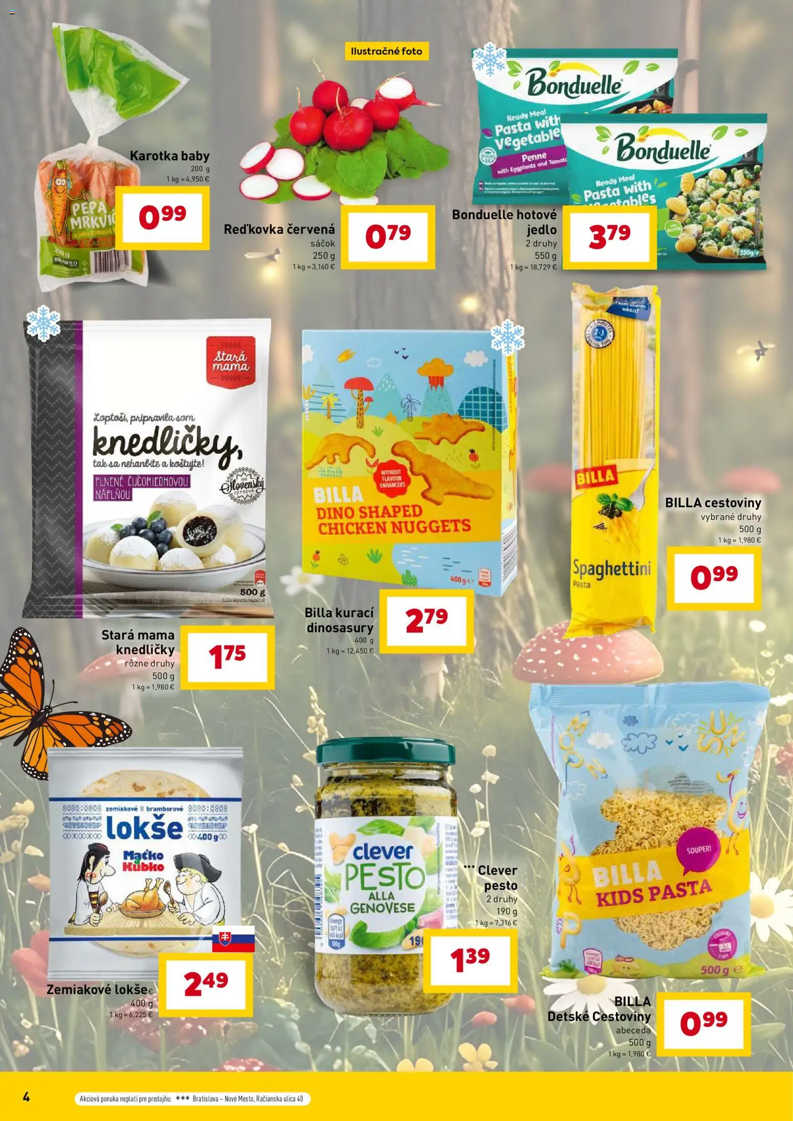 Nové Billa akcie – leták je platný od 27.05.2026 | Strana: 4 | Produkty: Penne, Cestoviny
