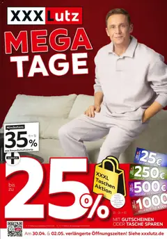XXXLutz Mega Tage ab 25.04.2026 gültig