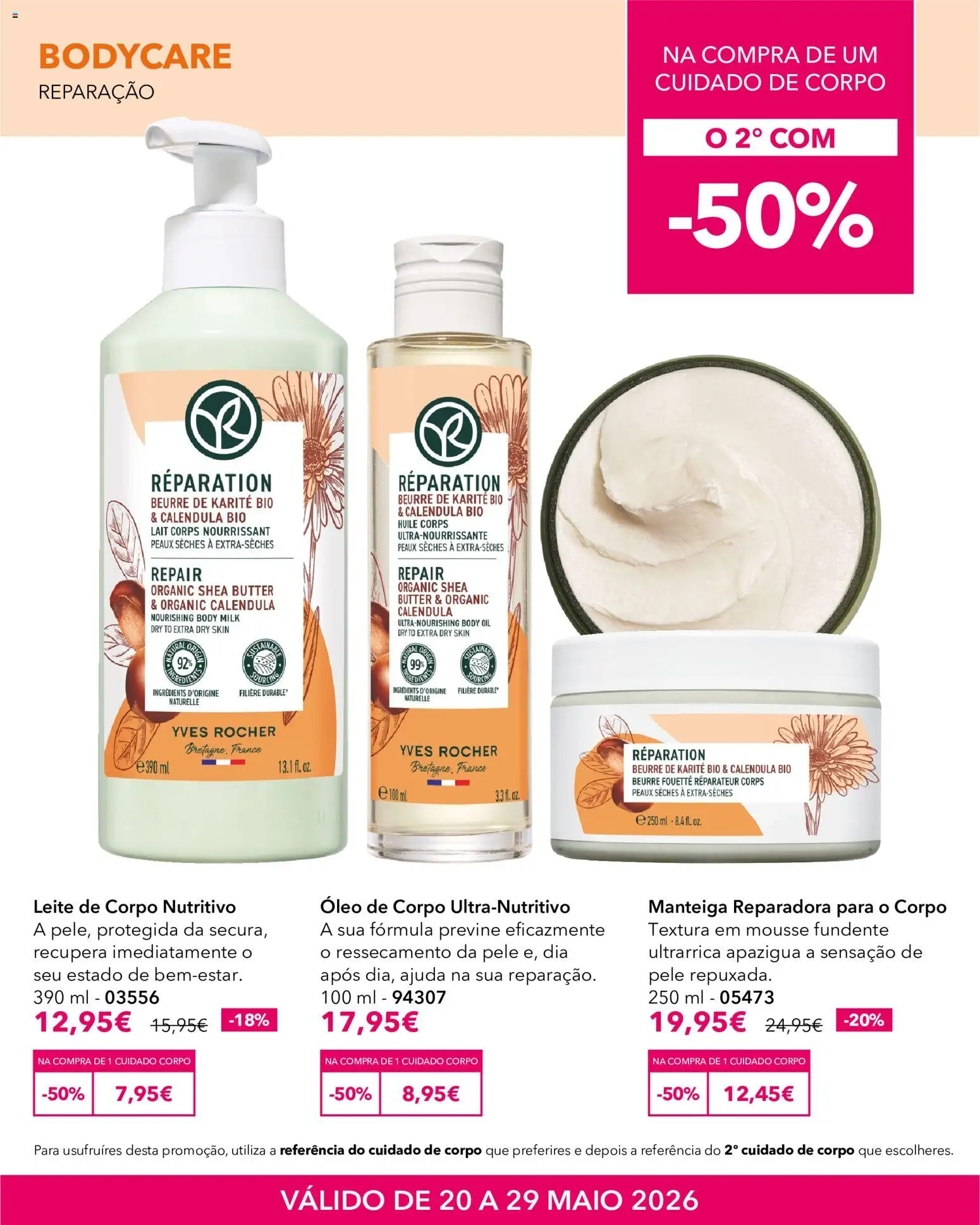 Yves Rocher Double the beauty │ válido de 20.05.2026 | Página: 14 | Produtos: Leite, Manteiga, Óleo