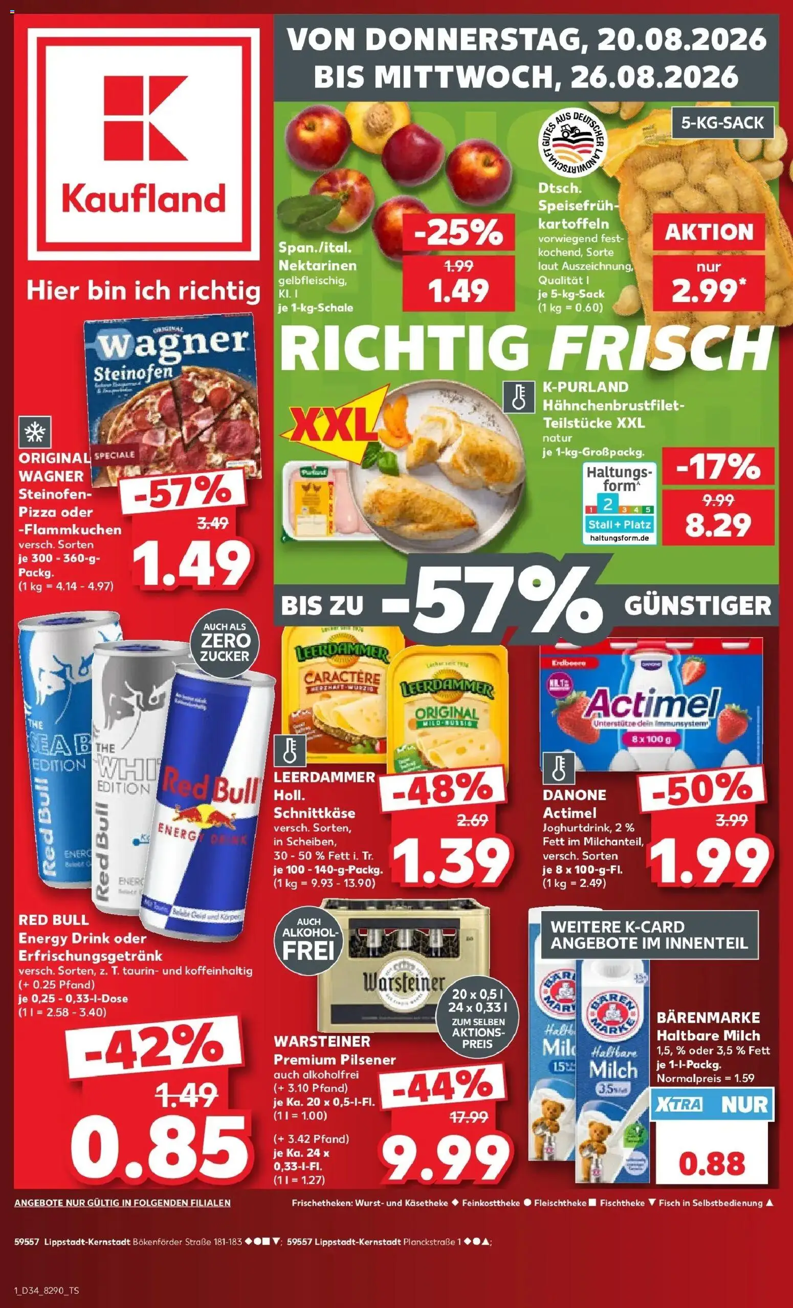 Prospekt Kaufland ab 17.08.2026 » Angebote Online zum Blättern | Seite: 12 | Produkte: Red bull, Milch, Fisch, Alkohol