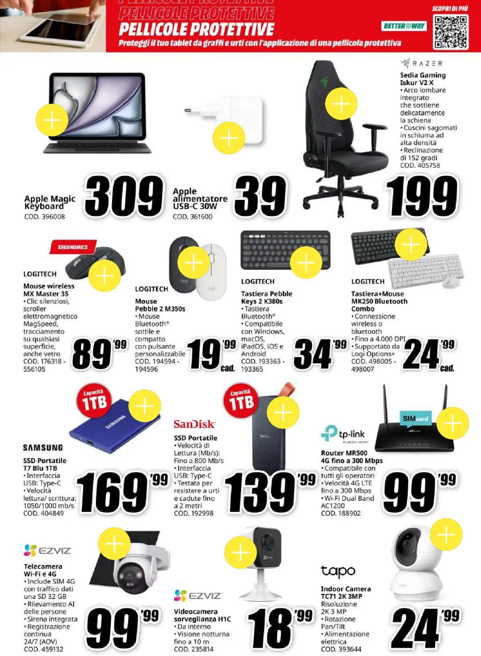 Volantino Media World del 18.05.2026 | Pagina: 17 | Prodotti: Mouse, USB, Sedia, Samsung
