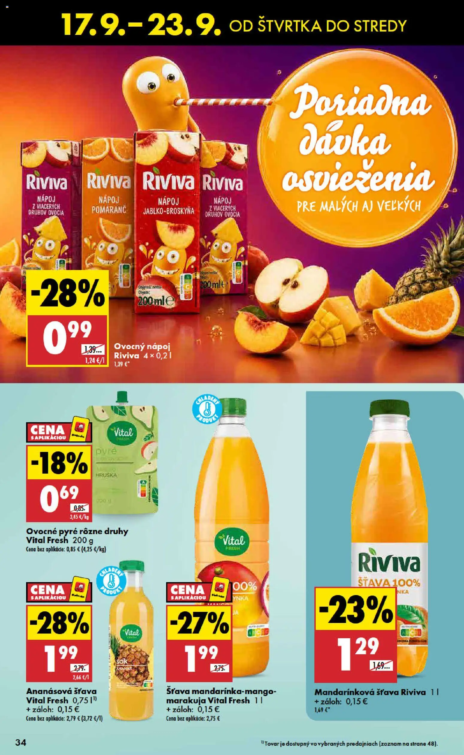 Nové Biedronka akcie – leták je platný od 17.09.2026 | Strana: 34 | Produkty: Šťava