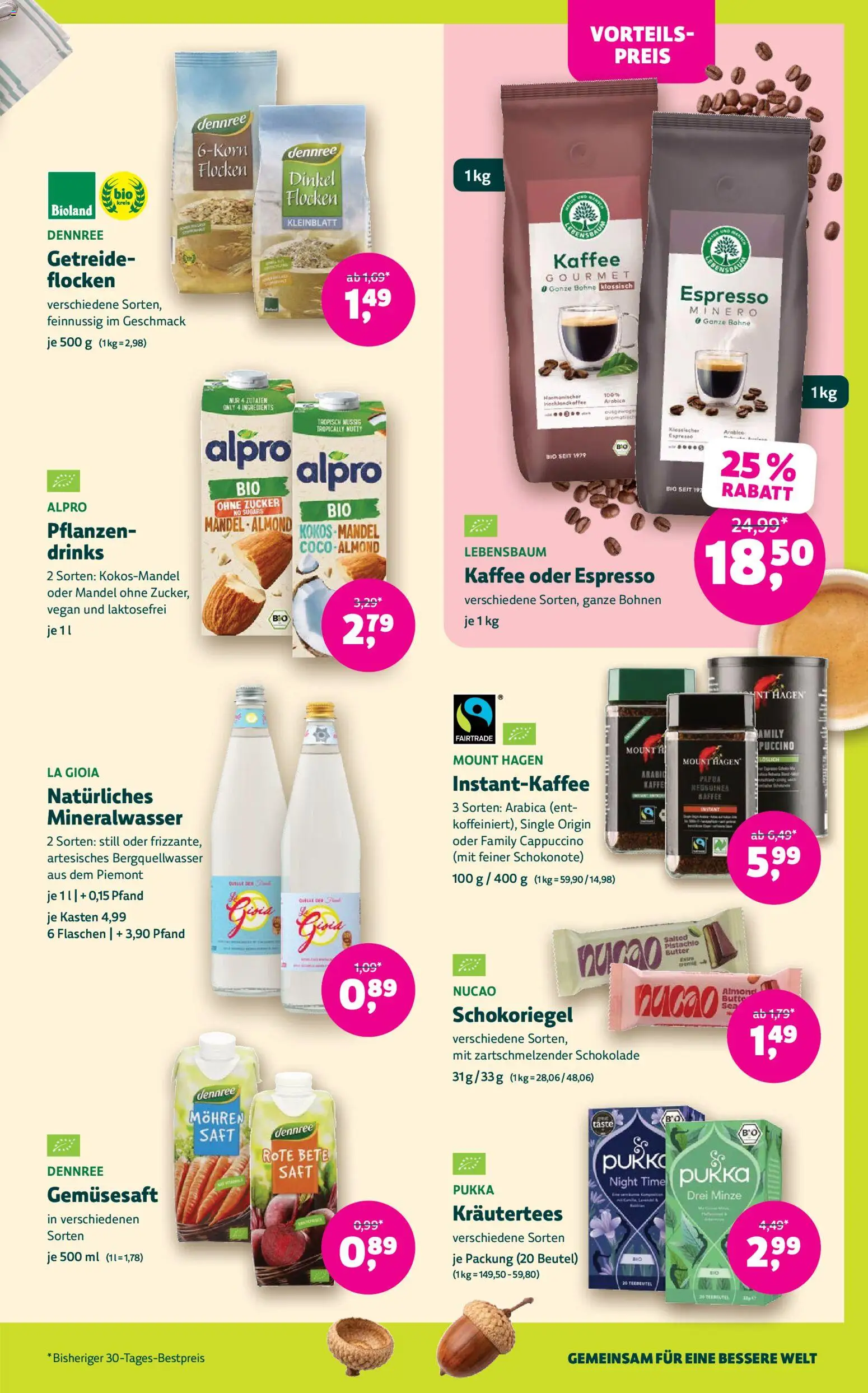 Denns BioMarkt Angebote – gültig ab 21.10.2026 | Seite: 9 | Produkte: Butter, Schokolade, Zucker, Flocken