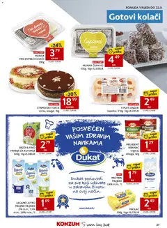 Konzum Katalog - Pregled kataloga iz trgovine Konzum, vrijedi od 16.09.2026 | Stranica: 27 | Proizvodi: Protein, Kolači, Vrhnje za kuhanje, Torta