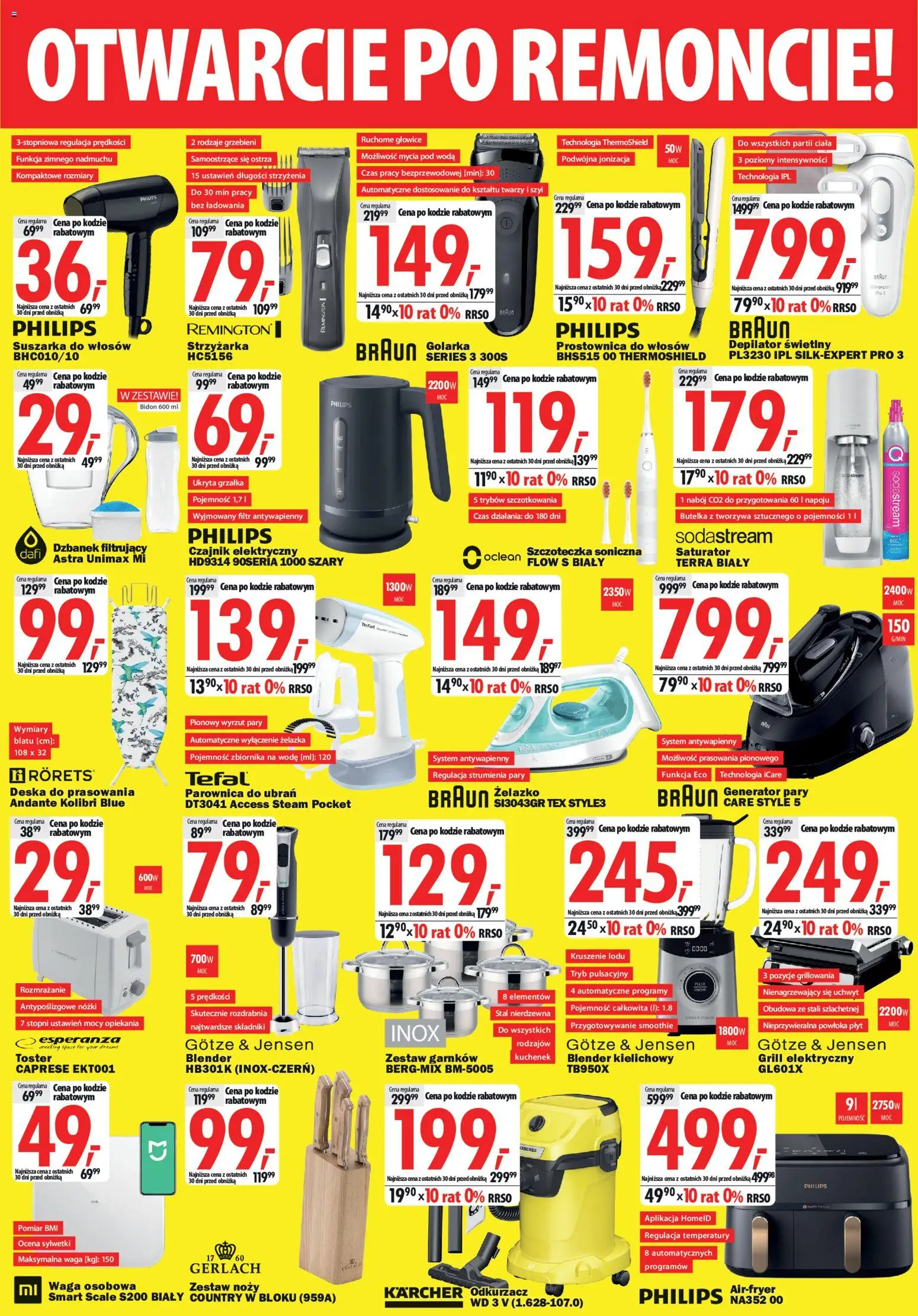 Mediaexpert promocje - Otwarcie po remoncie Łódź od 07.05.2026 | Strona: 6 | Produkty: Smoothie, Deska do prasowania, Blender, Woda