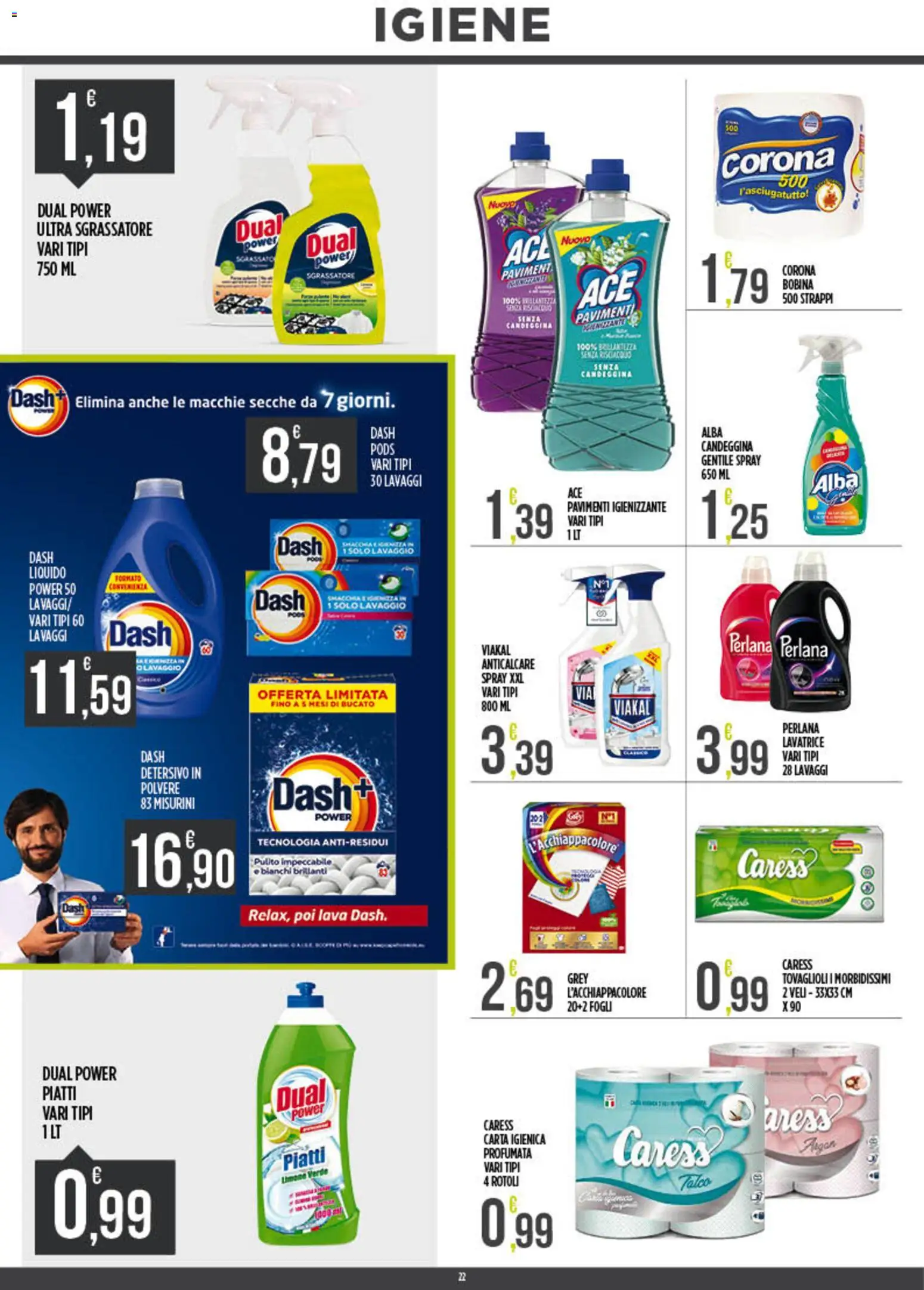 Volantino Euroesse del 04.05.2026 | Pagina: 22 | Prodotti: Carta igienica, Candeggina, Anticalcare, Sgrassatore