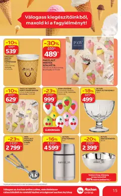 Auchan Jégkrém ajánlataink - amely érvényes a következő dátumtól: 23.04.2026 | Oldal: 15 | Termékek: Fagylalt